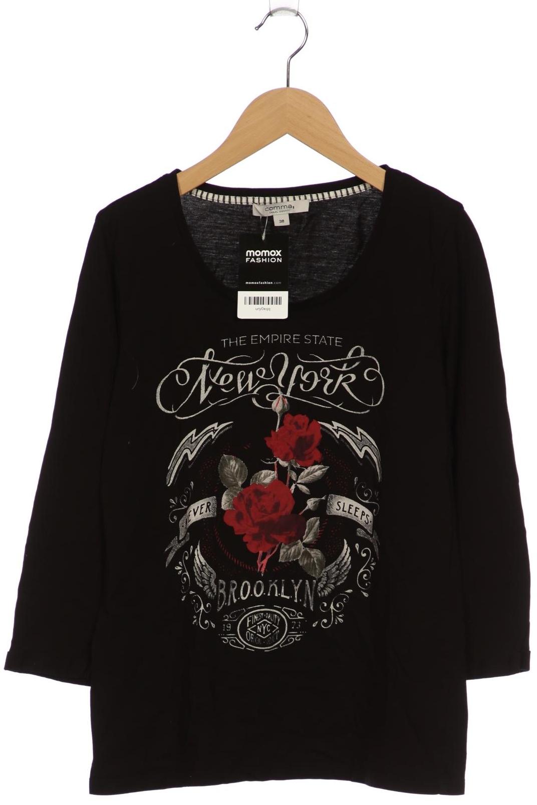 

Comma Damen Langarmshirt, schwarz, Gr. 38