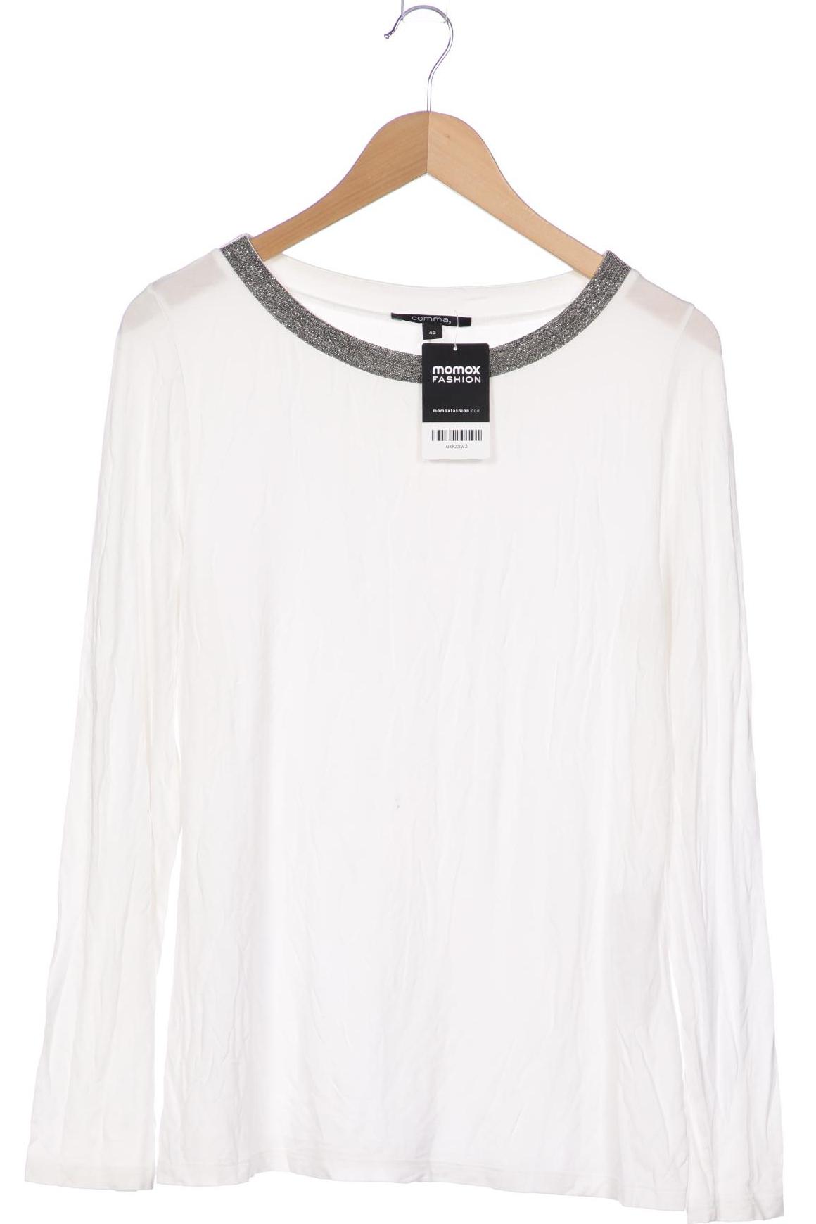 

Comma Damen Langarmshirt, weiß, Gr. 42