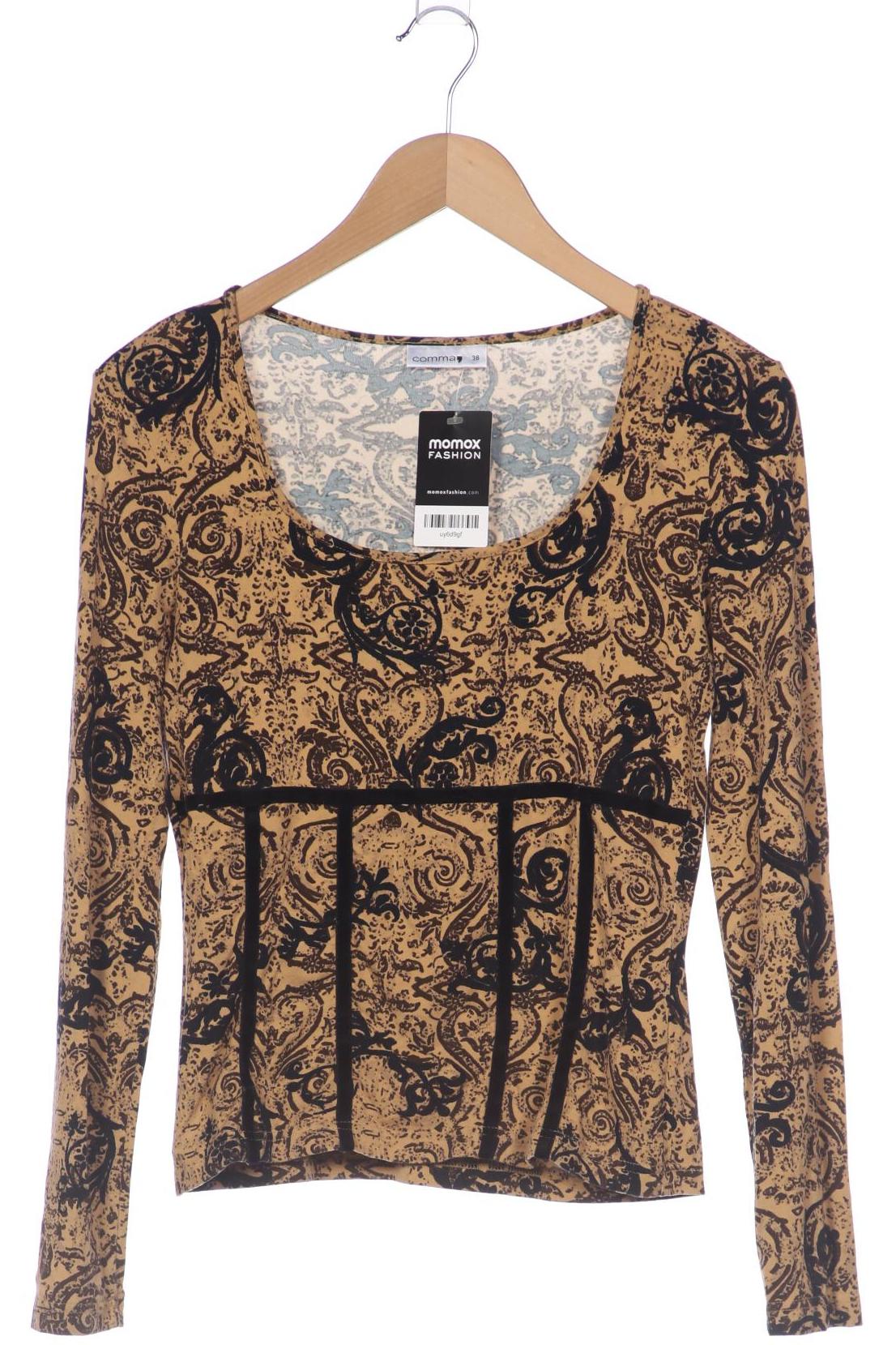 

Comma Damen Langarmshirt, beige, Gr. 38