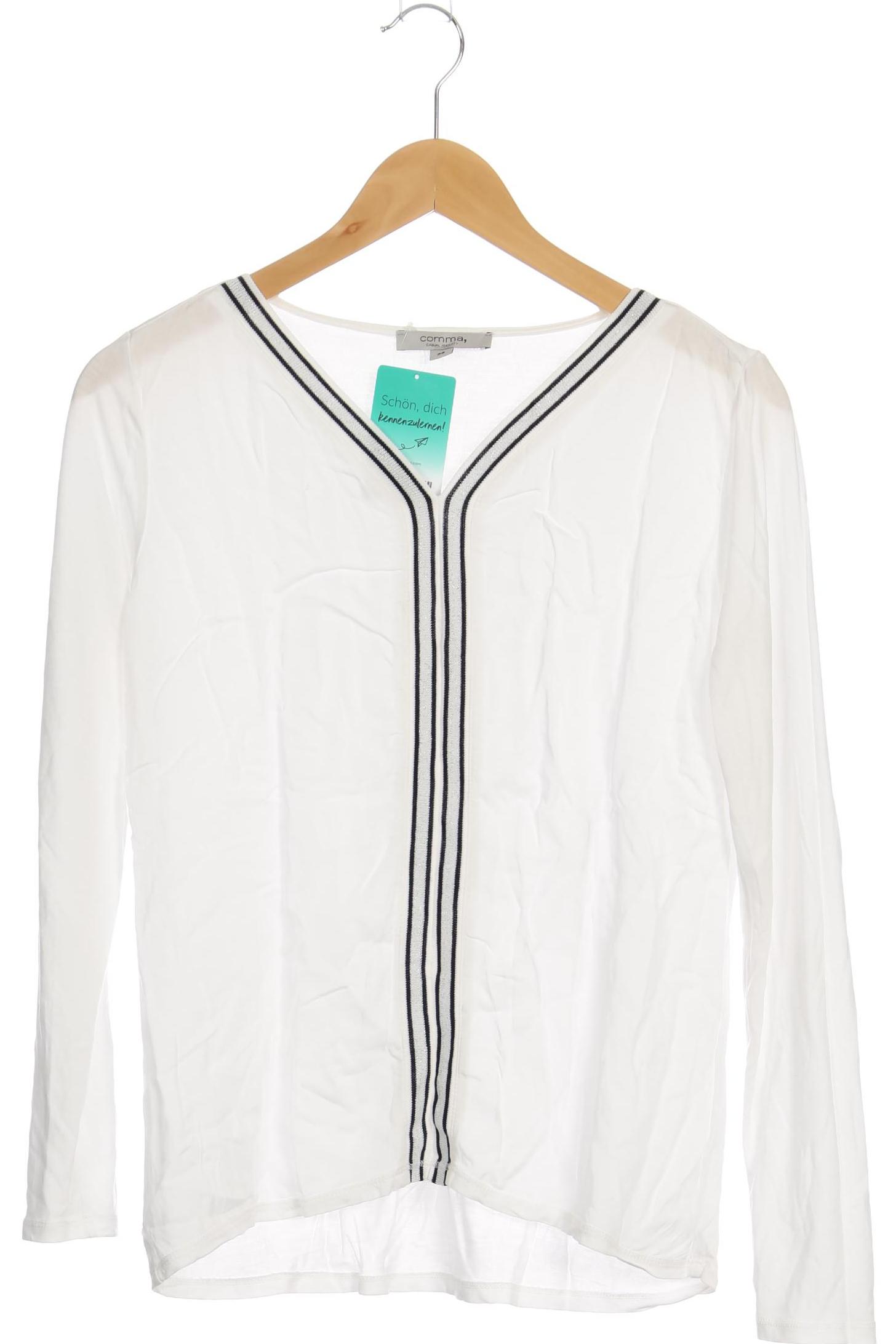 

Comma Damen Langarmshirt, weiß, Gr. 38