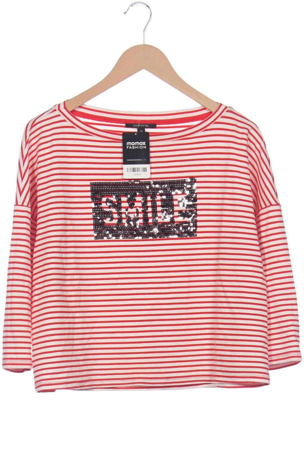 

Comma Damen Langarmshirt, weiß, Gr. 40