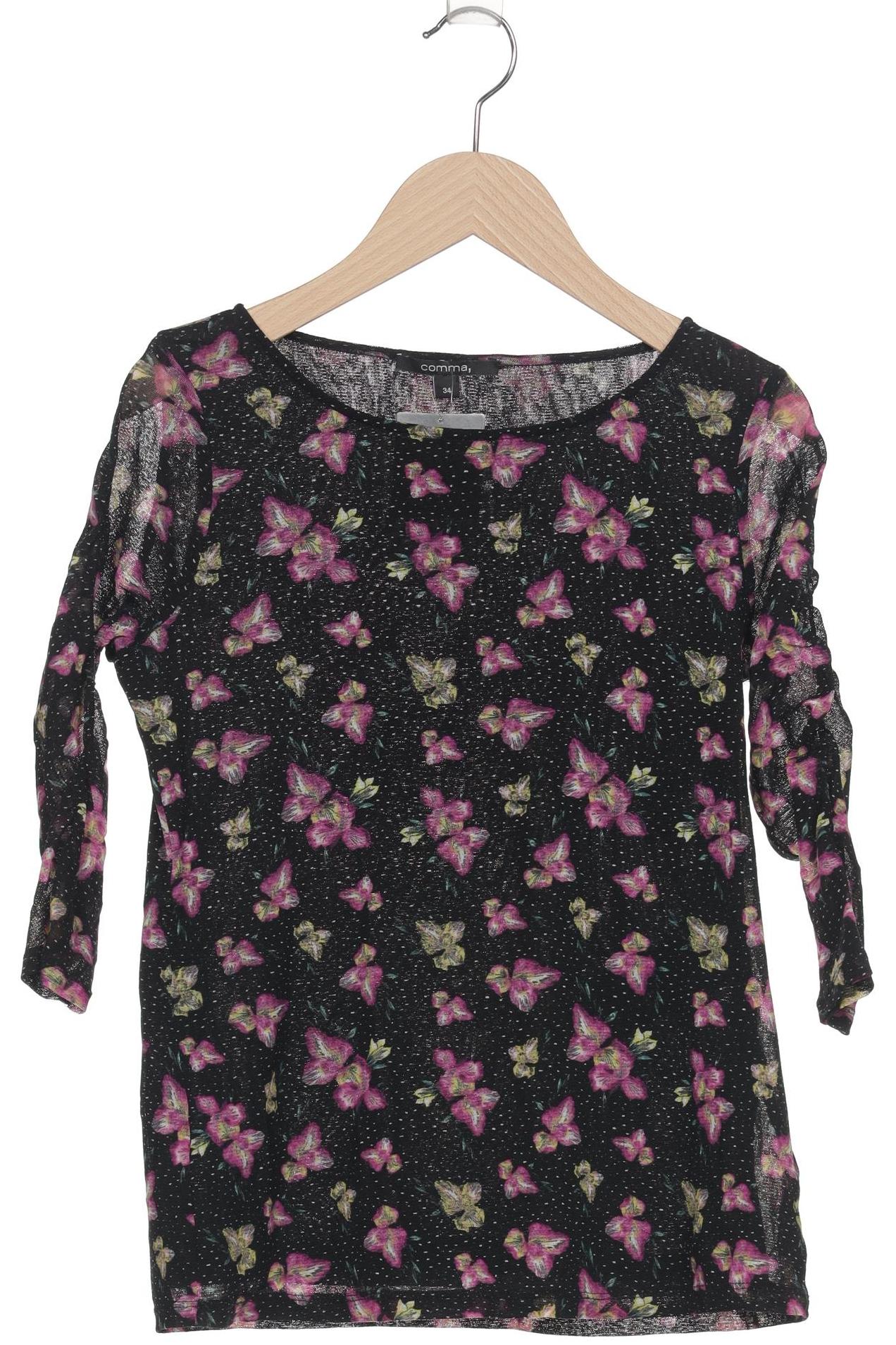 

Comma Damen Langarmshirt, schwarz, Gr. 34