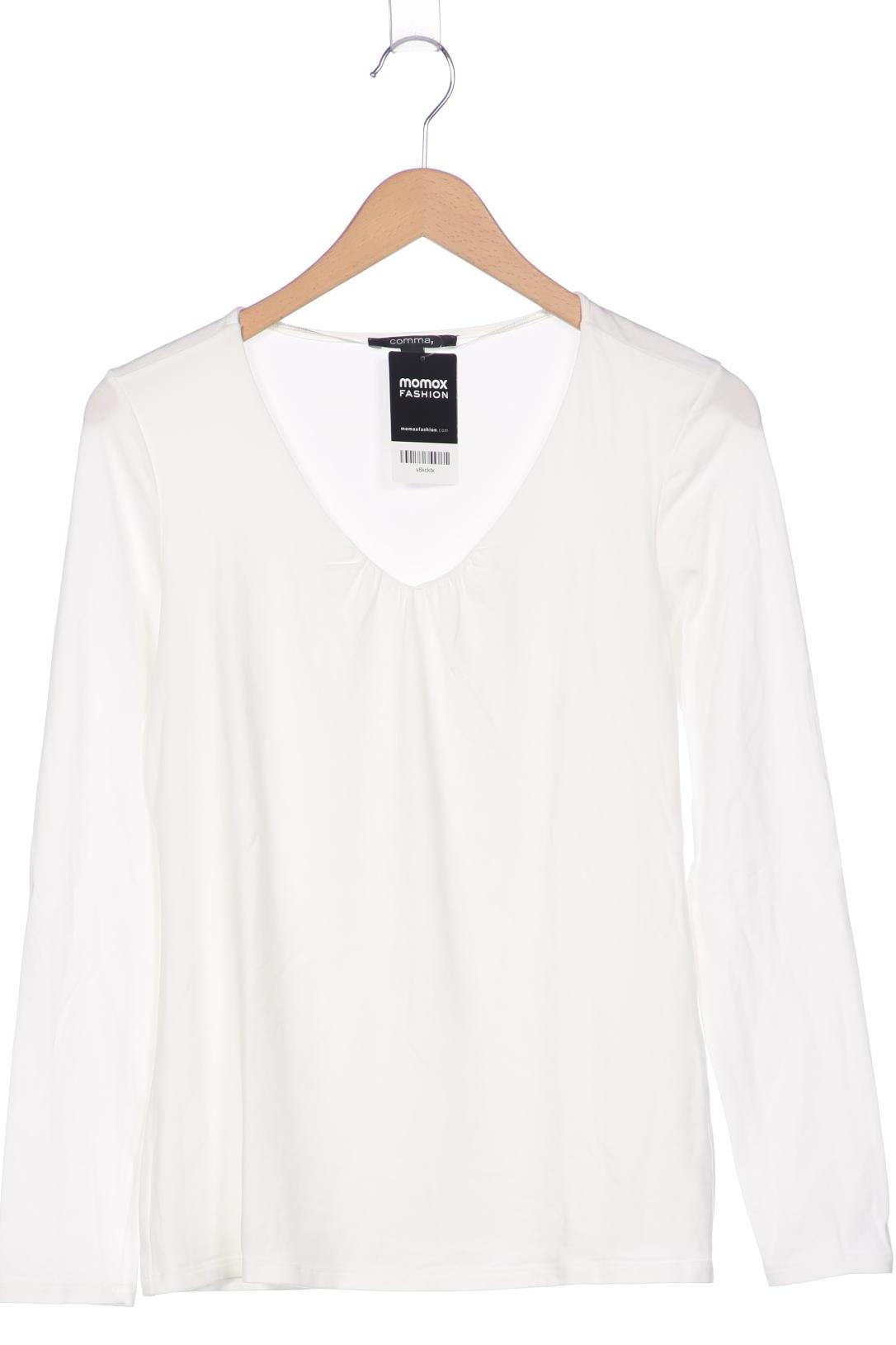 

Comma Damen Langarmshirt, weiß, Gr. 40