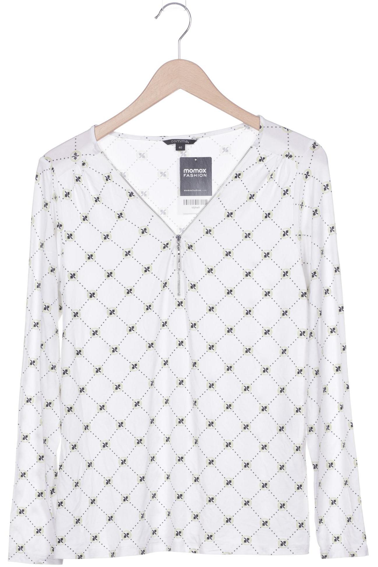 

Comma Damen Langarmshirt, weiß, Gr. 40
