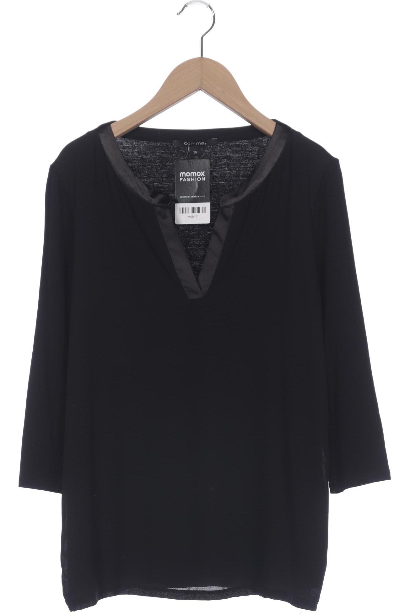 

Comma Damen Langarmshirt, schwarz, Gr. 36
