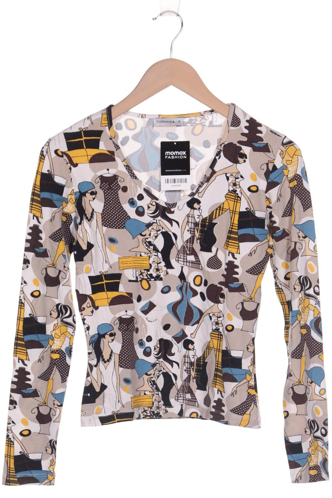 

Comma Damen Langarmshirt, mehrfarbig, Gr. 36