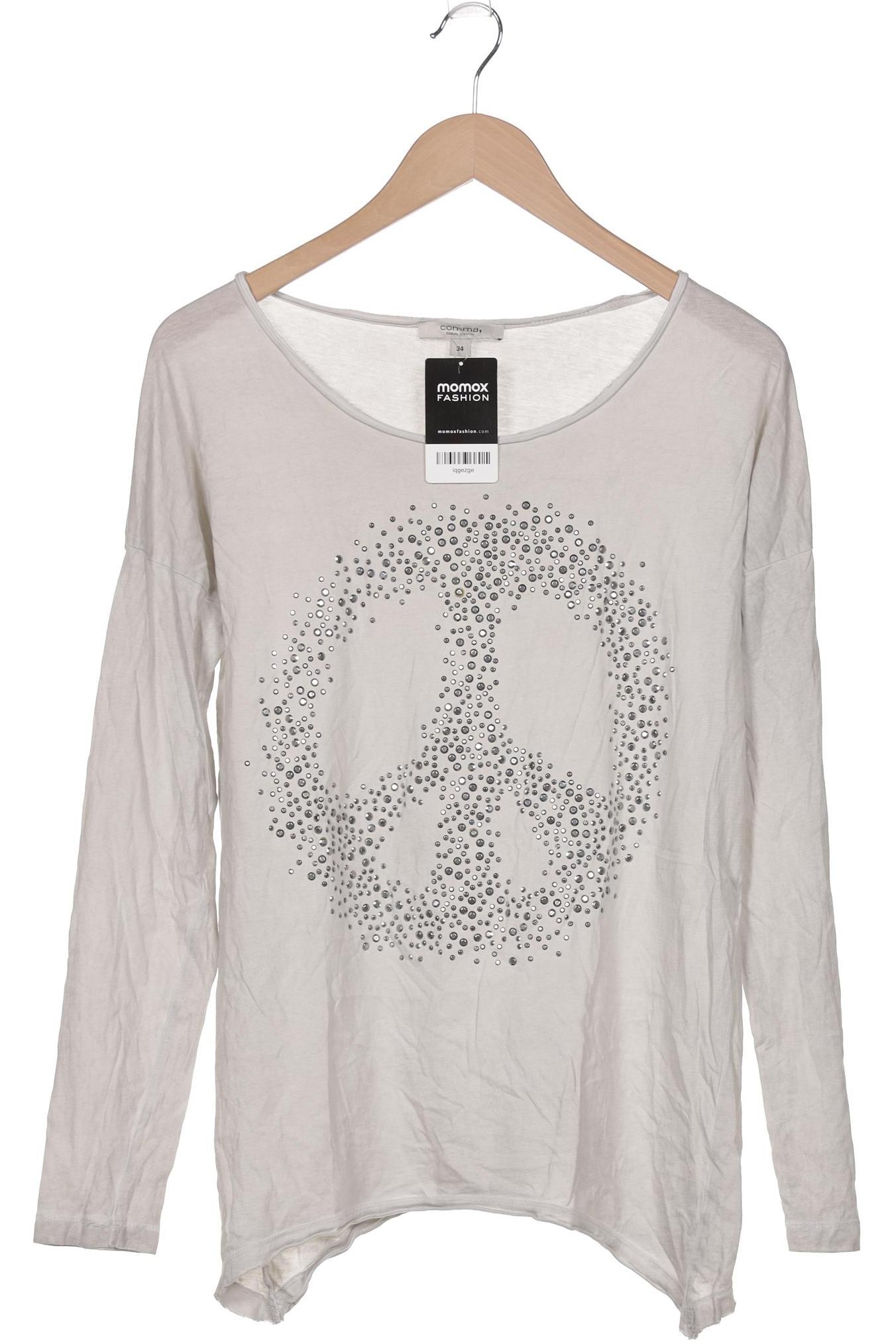 

Comma Damen Langarmshirt, grau, Gr. 34