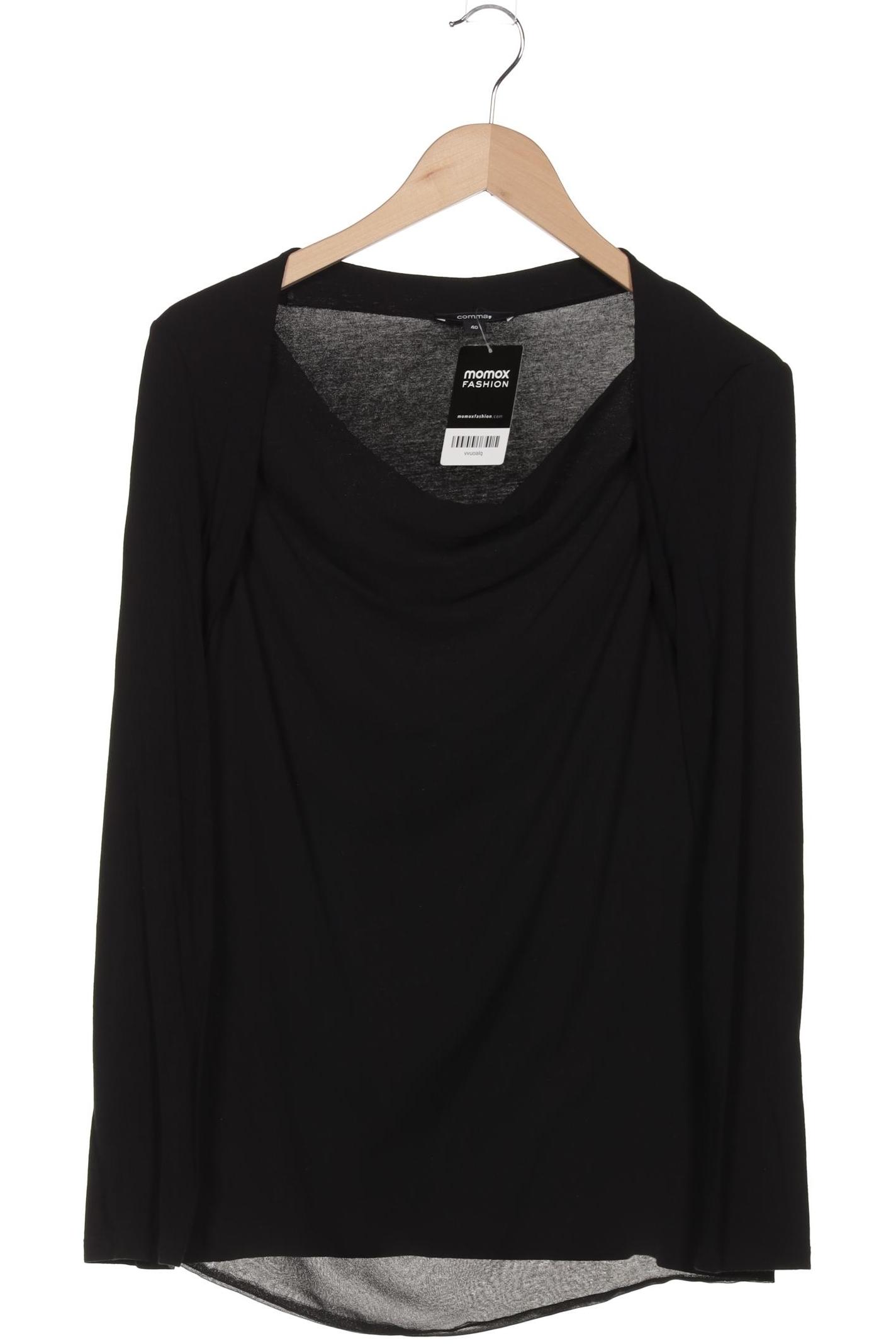 

Comma Damen Langarmshirt, schwarz, Gr. 40