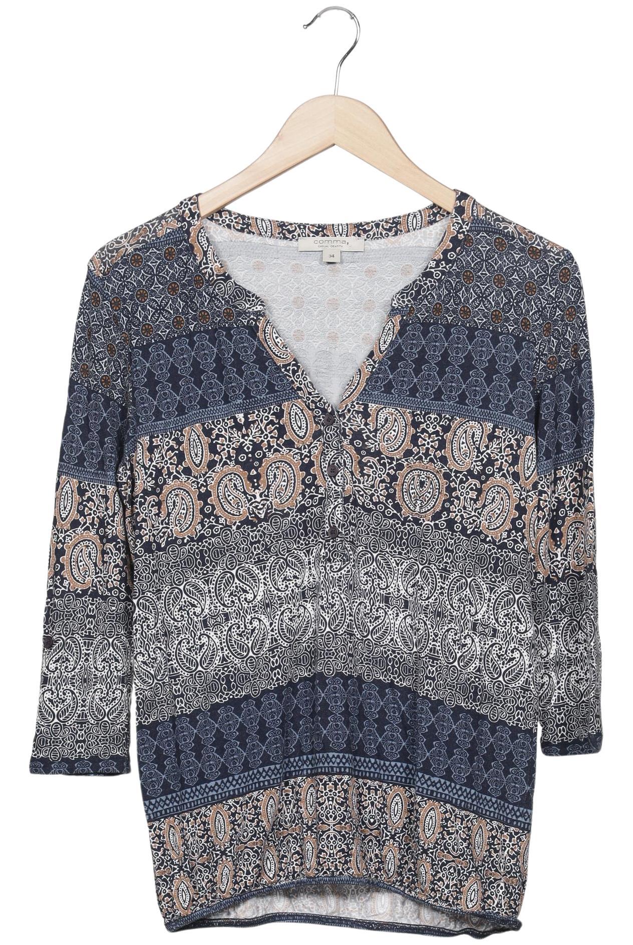 

Comma Damen Langarmshirt, mehrfarbig, Gr. 34