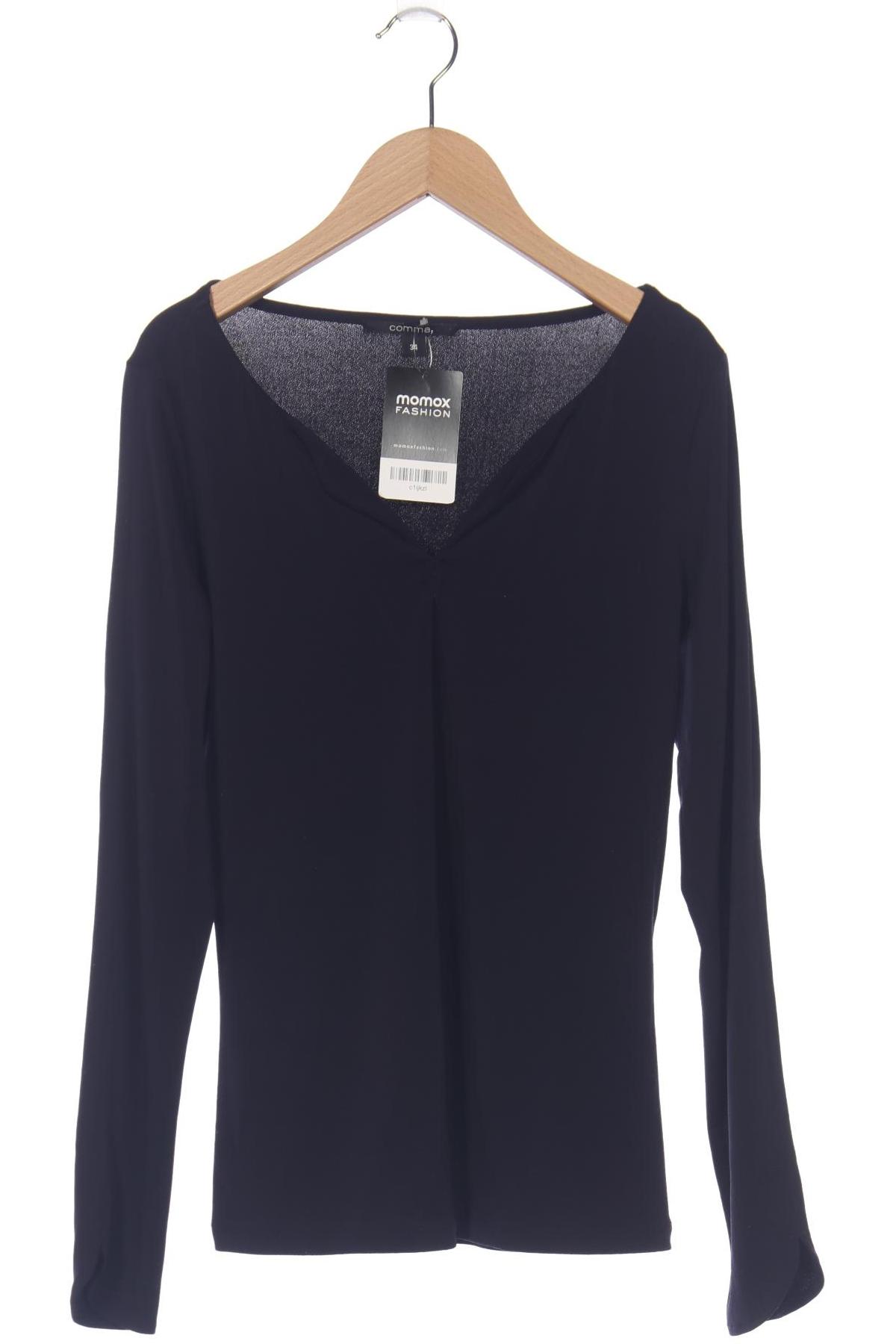 

Comma Damen Langarmshirt, marineblau, Gr. 34