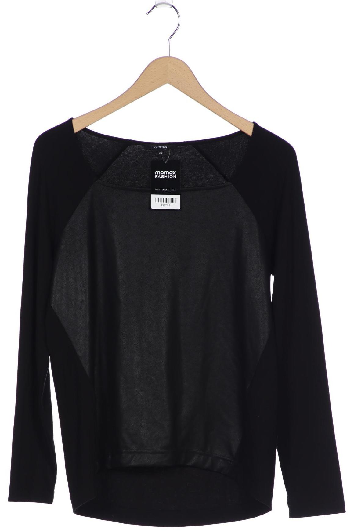

Comma Damen Langarmshirt, schwarz, Gr. 36