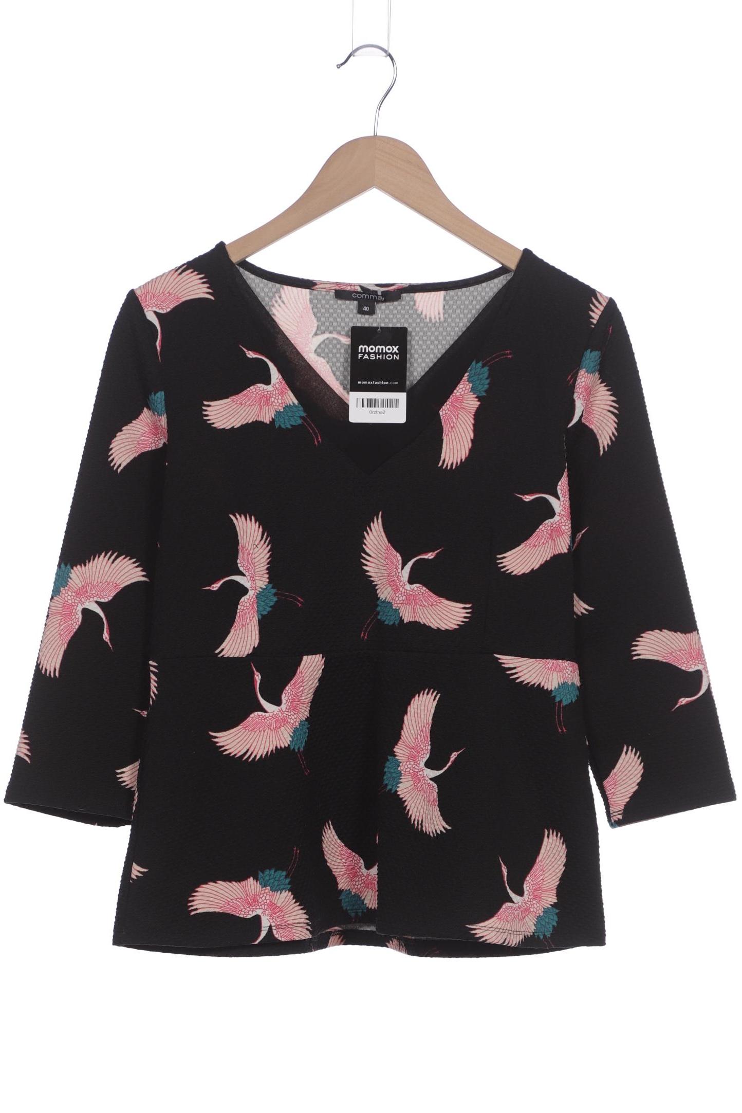 

Comma Damen Langarmshirt, schwarz, Gr. 40