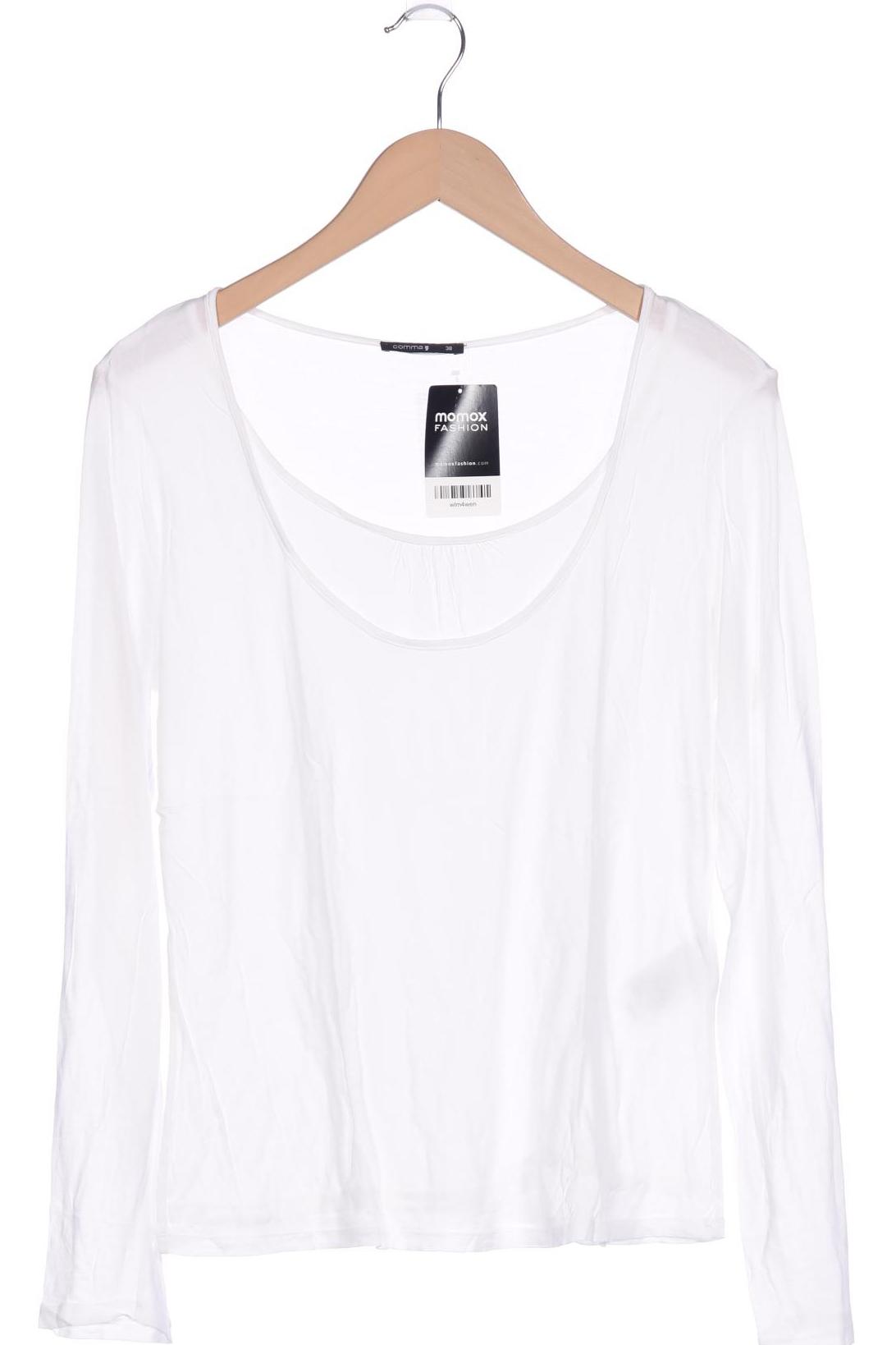 

Comma Damen Langarmshirt, weiß, Gr. 38