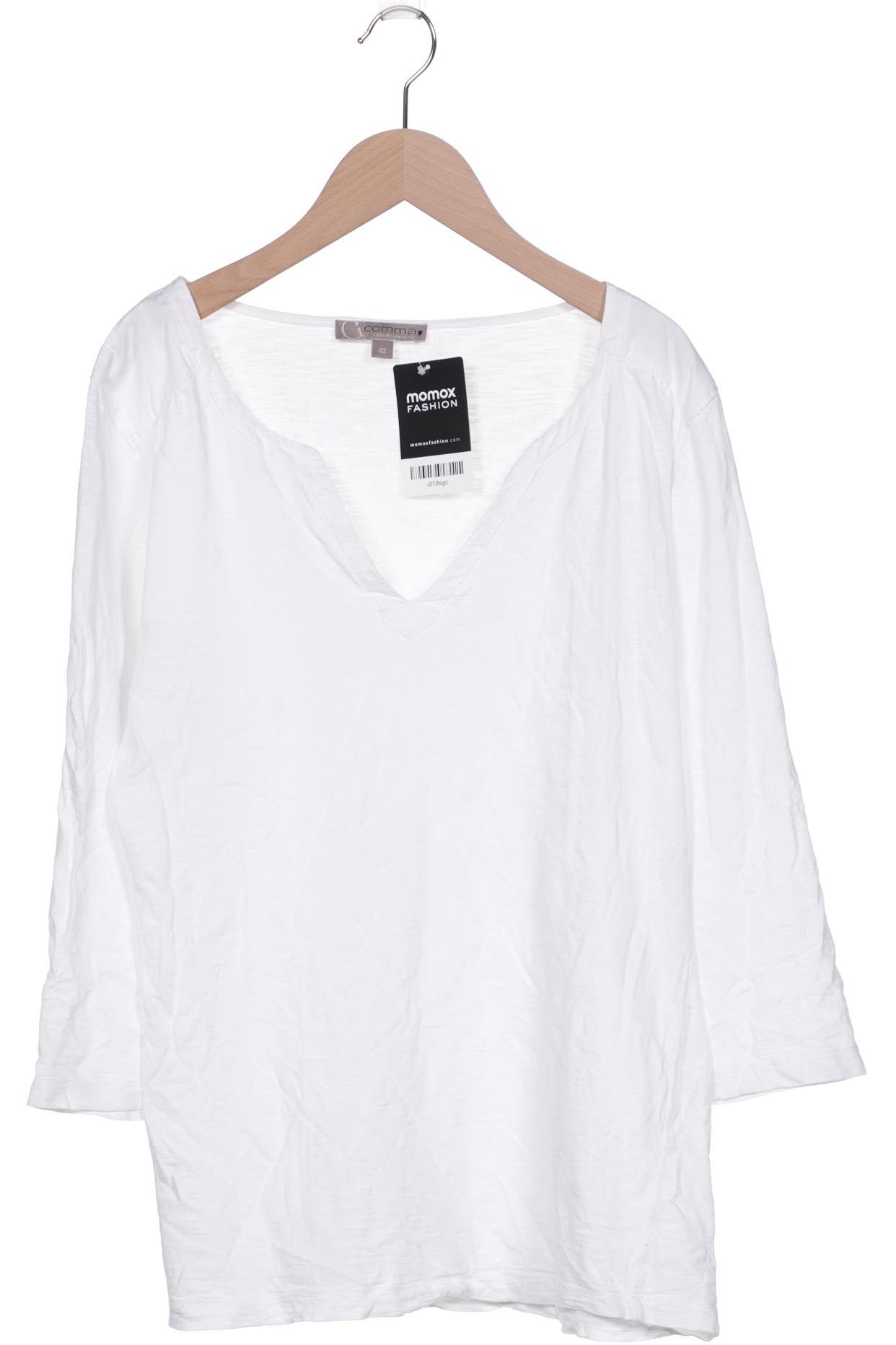 

Comma Damen Langarmshirt, weiß, Gr. 42