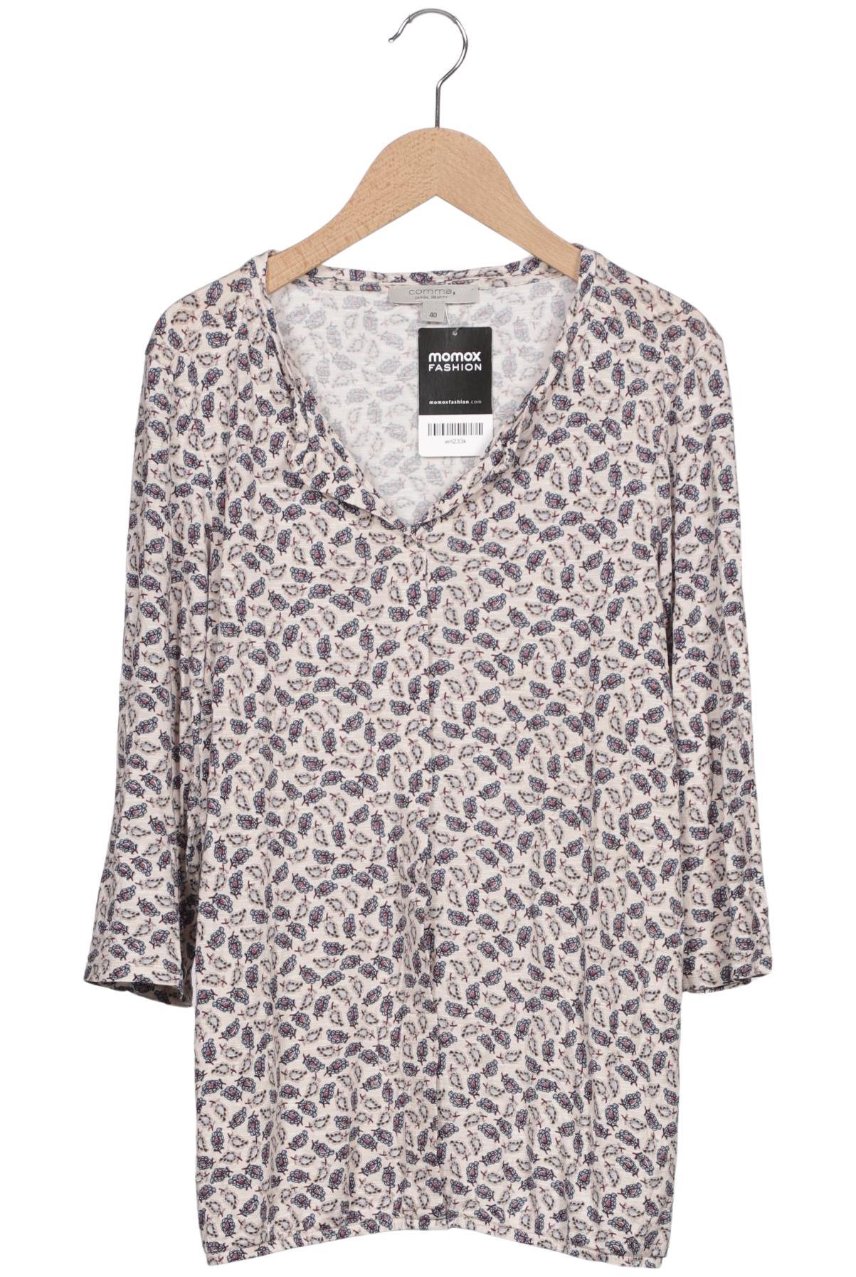 

Comma Damen Langarmshirt, beige, Gr. 40