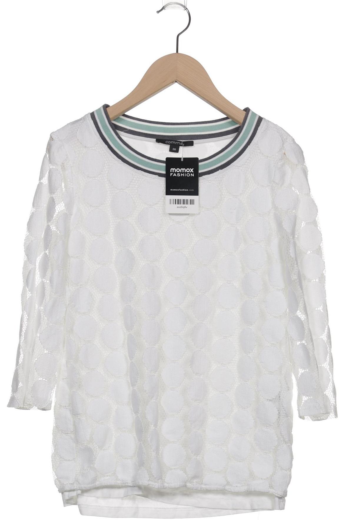 

Comma Damen Langarmshirt, weiß, Gr. 36