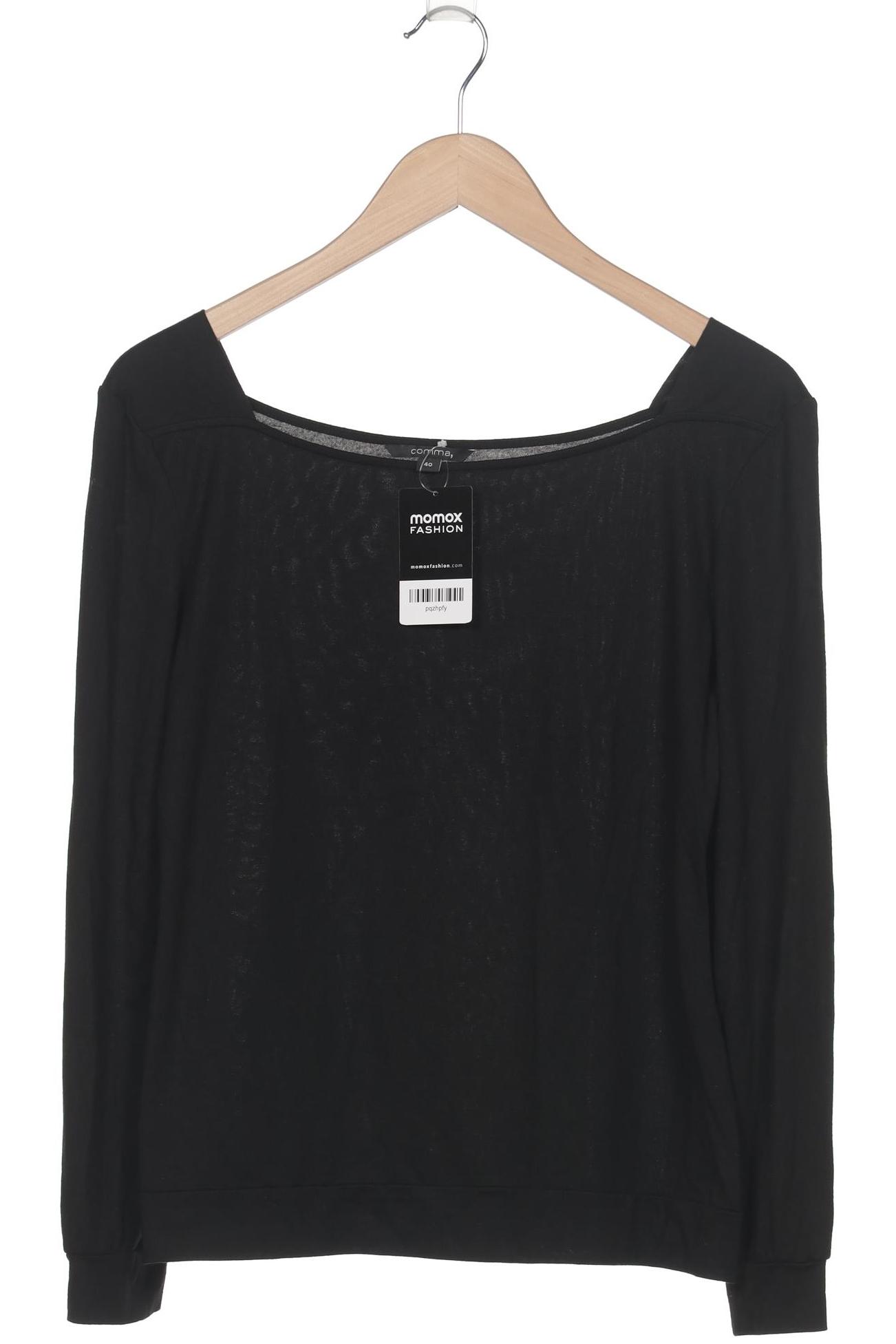 

Comma Damen Langarmshirt, schwarz, Gr. 40