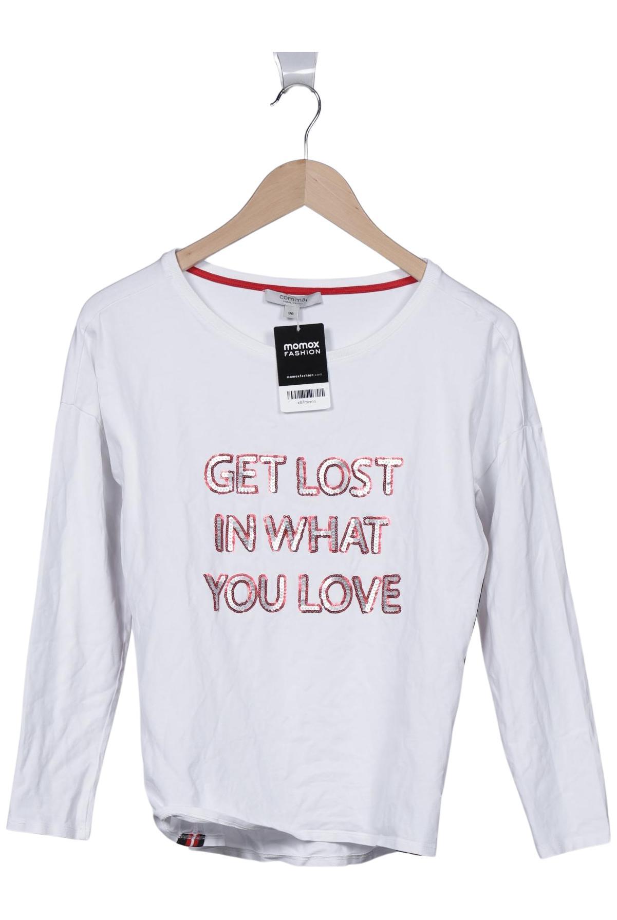 

Comma Damen Langarmshirt, weiß, Gr. 36