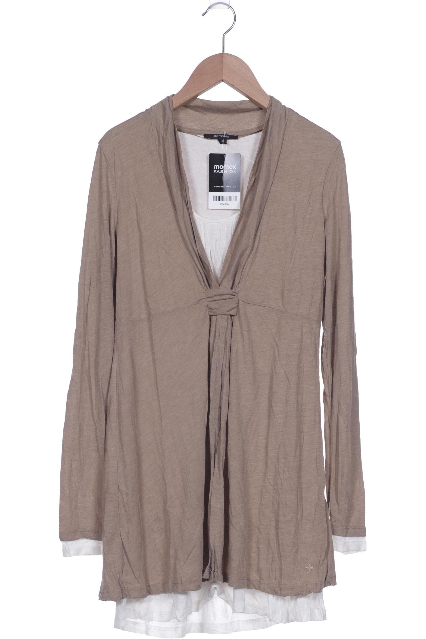 

Comma Damen Langarmshirt, beige, Gr. 36