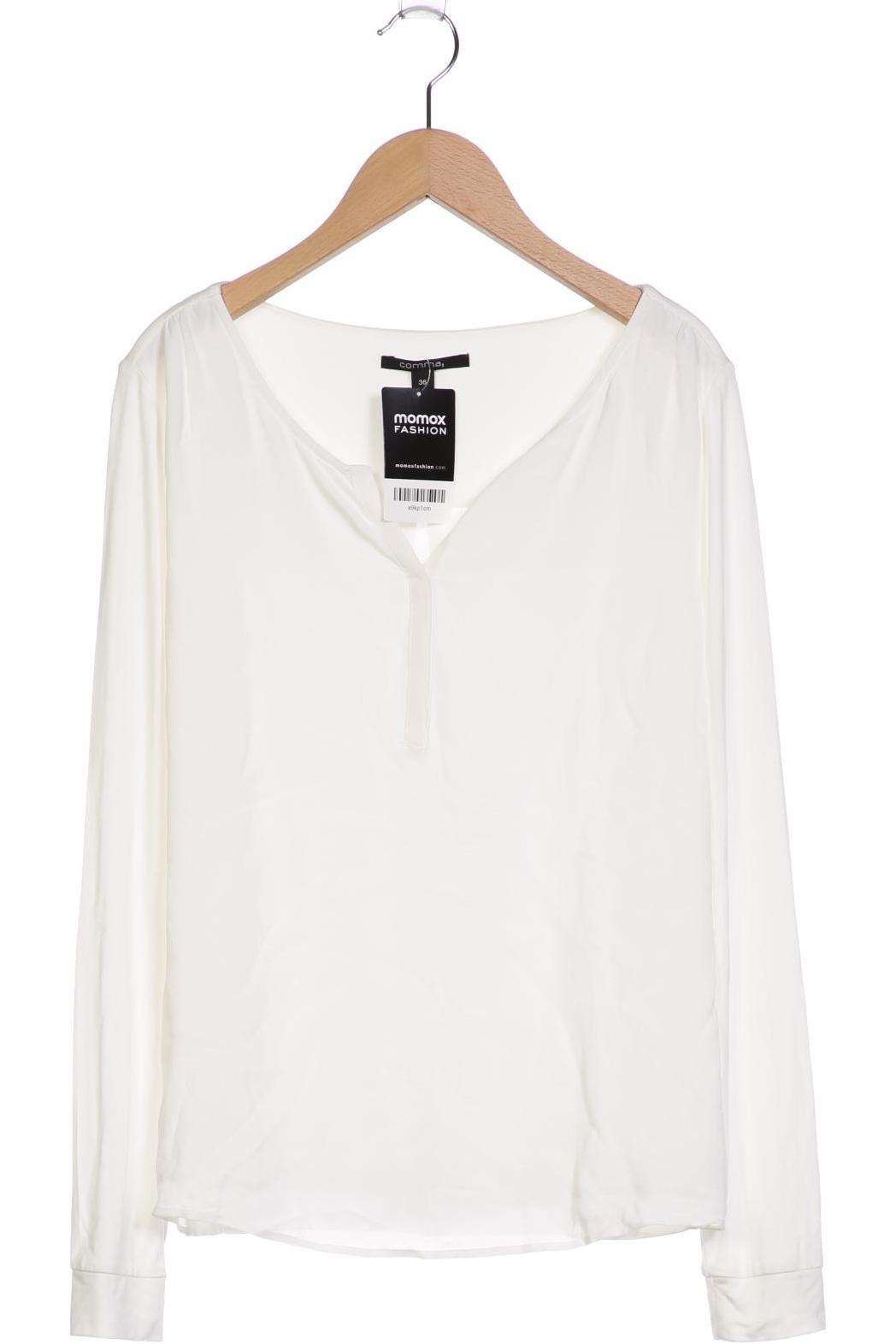 

Comma Damen Langarmshirt, weiß, Gr. 36