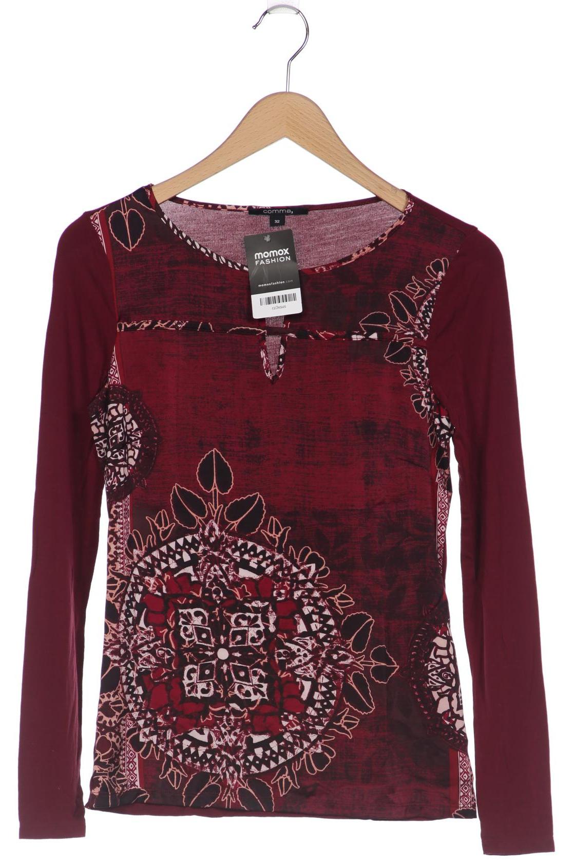 

Comma Damen Langarmshirt, bordeaux, Gr. 32