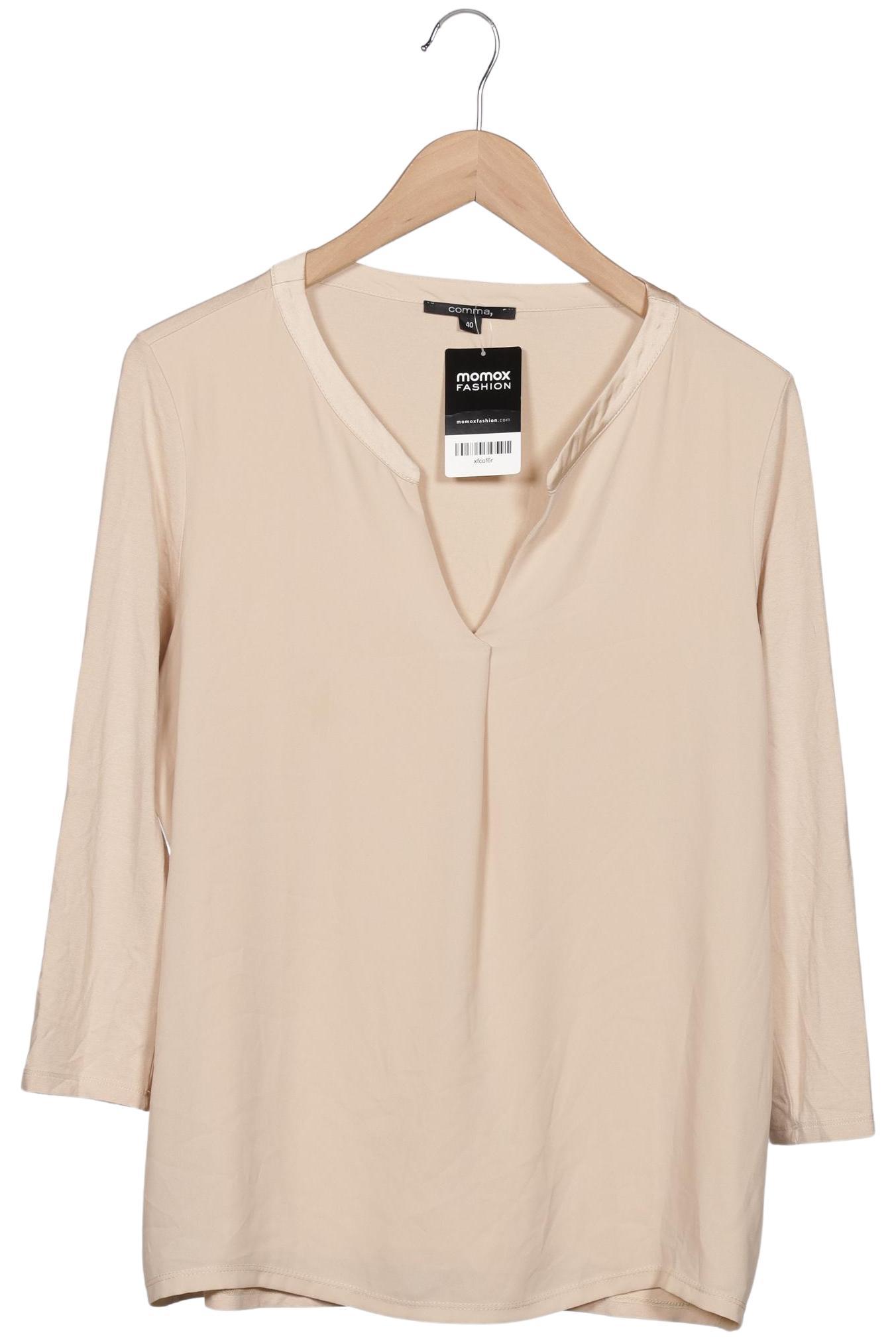 

Comma Damen Langarmshirt, beige, Gr. 40