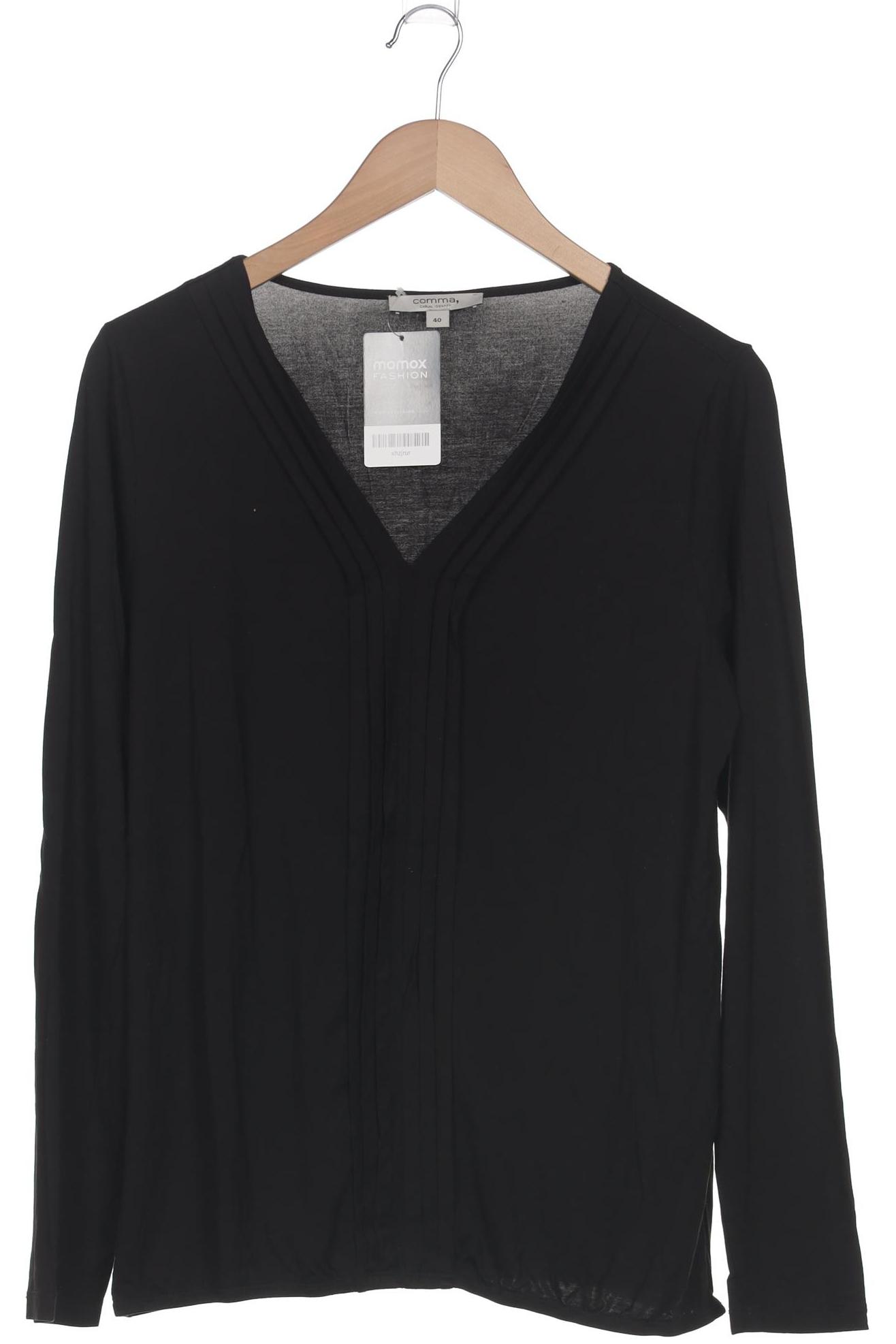 

Comma Damen Langarmshirt, schwarz, Gr. 40