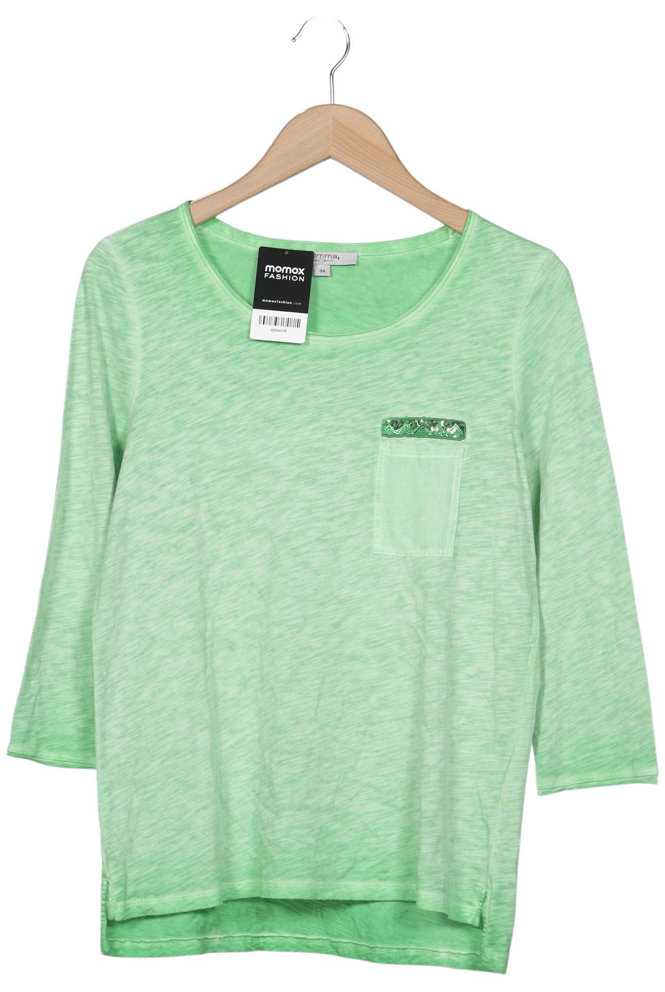 

Comma Damen Langarmshirt, hellgrün, Gr. 34