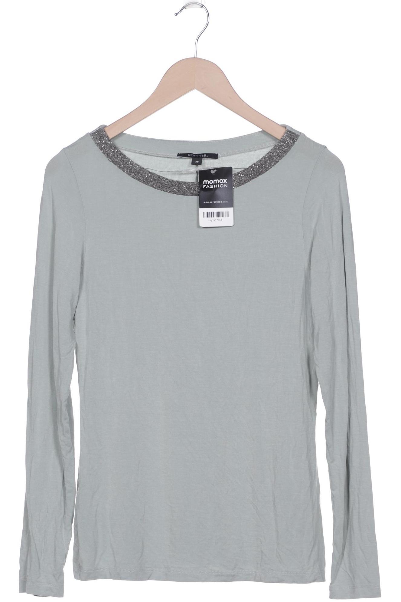

Comma Damen Langarmshirt, hellgrün, Gr. 36