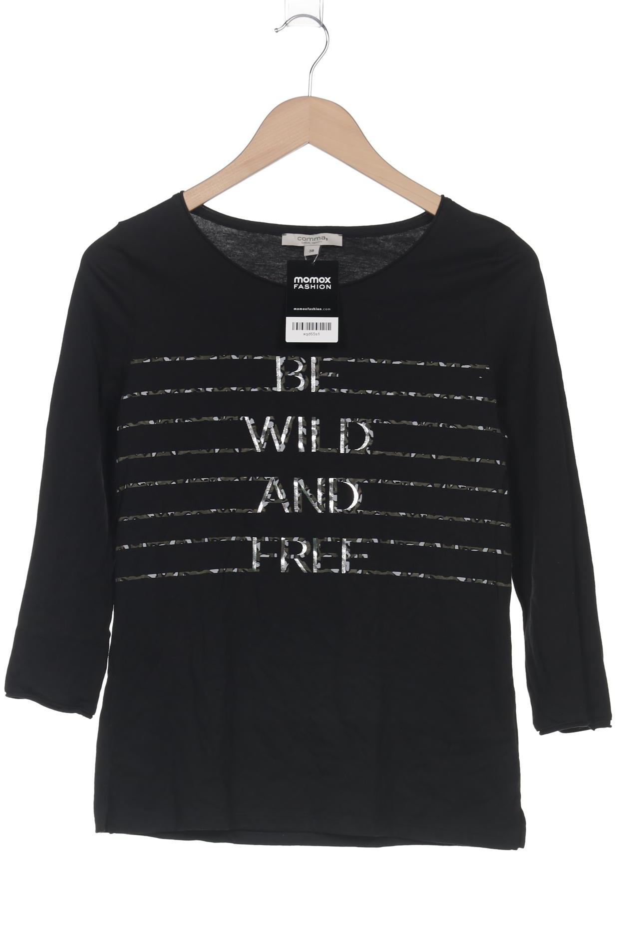 

Comma Damen Langarmshirt, schwarz, Gr. 38