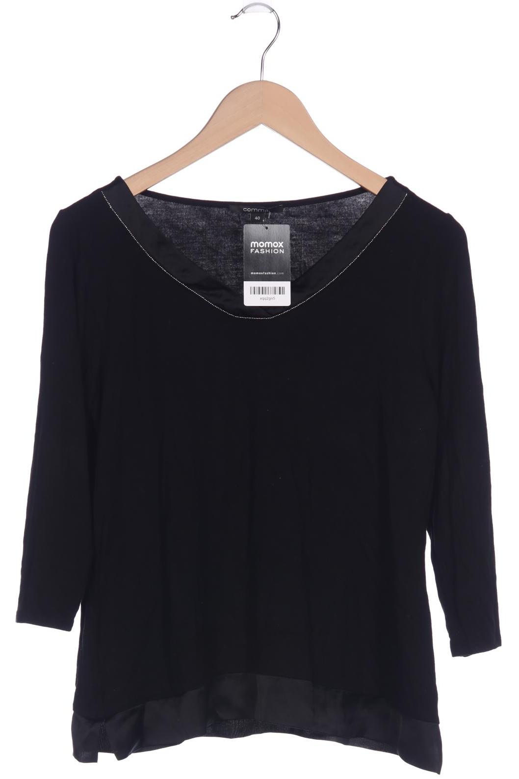 

Comma Damen Langarmshirt, schwarz, Gr. 40