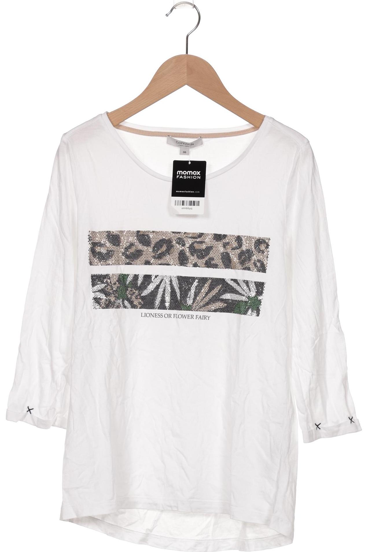 

Comma Damen Langarmshirt, weiß, Gr. 36