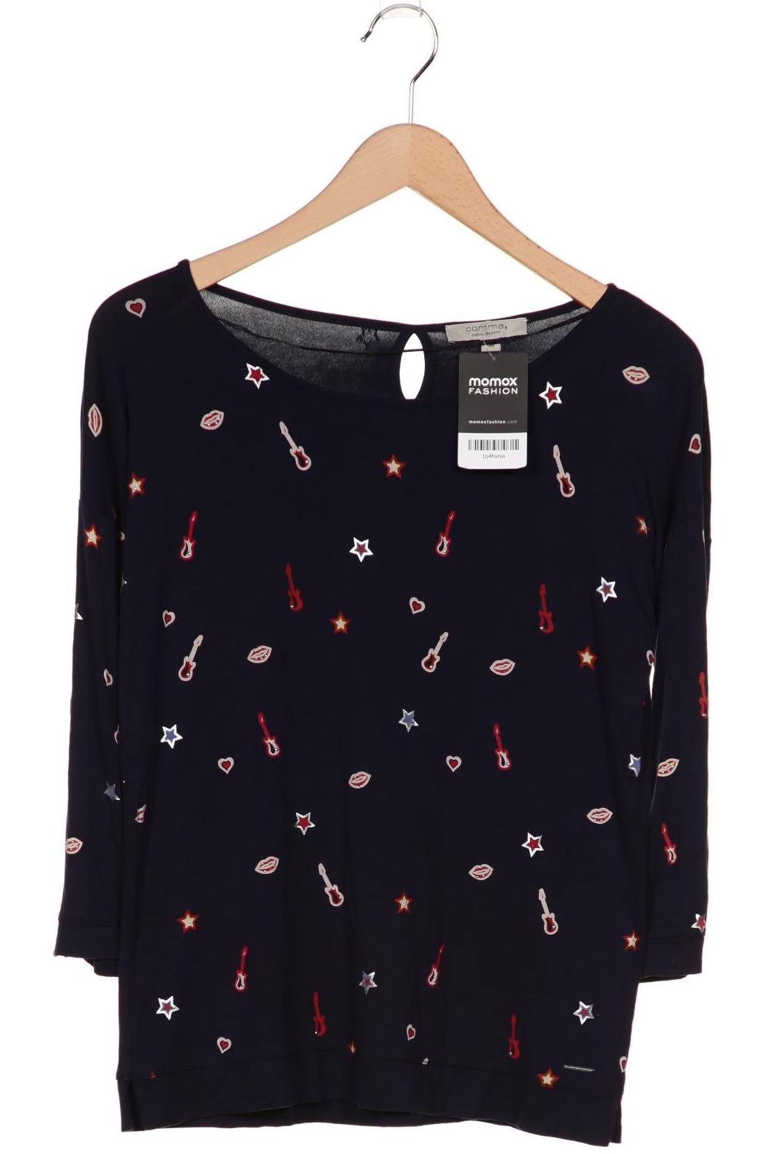 

Comma Damen Langarmshirt, marineblau, Gr. 36