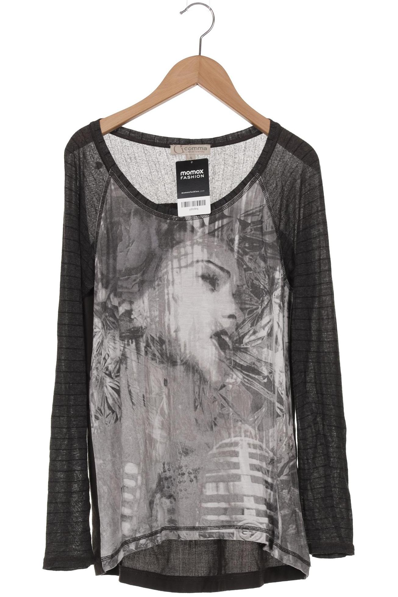 

Comma Damen Langarmshirt, grau, Gr. 36
