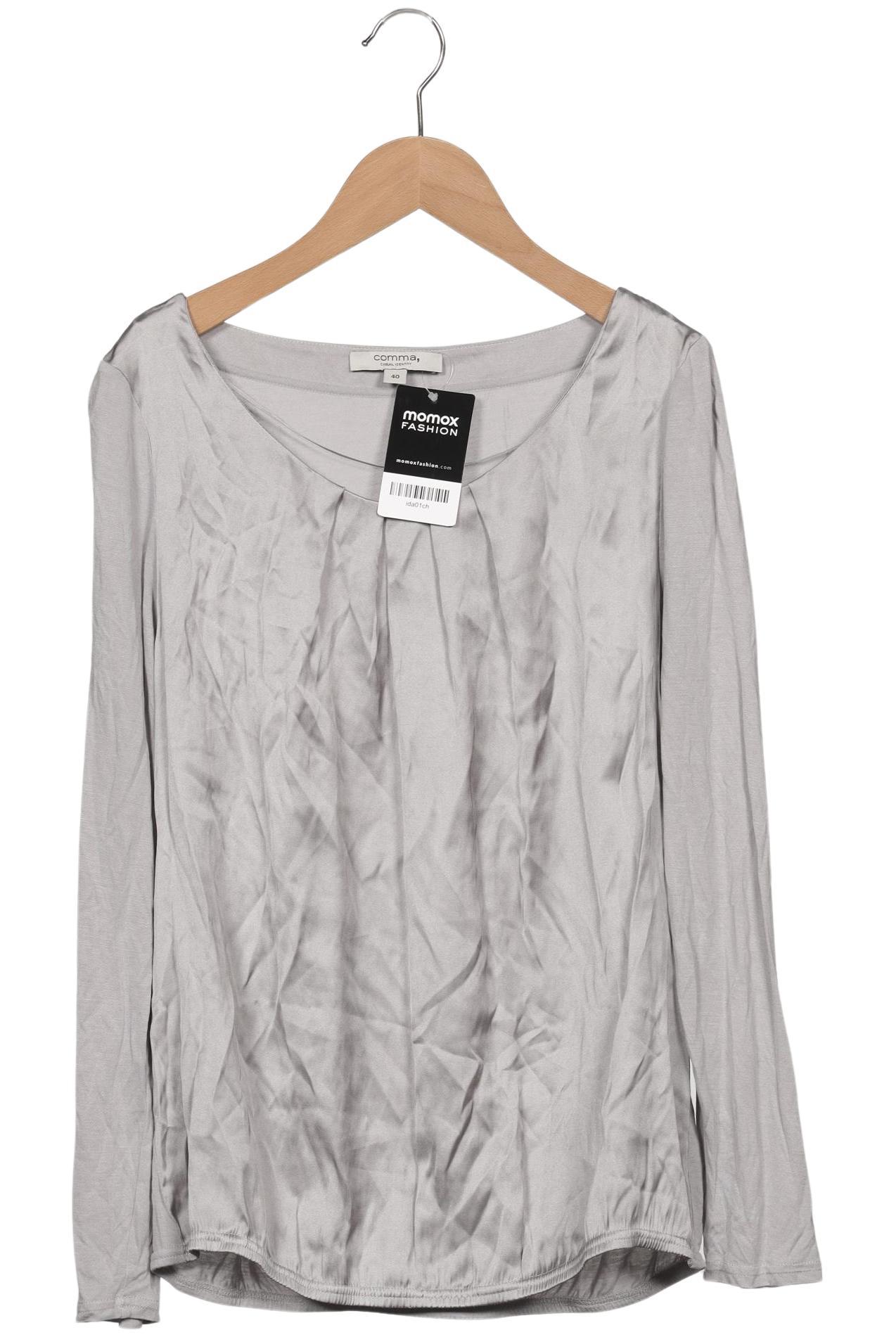 

Comma Damen Langarmshirt, grau, Gr. 40