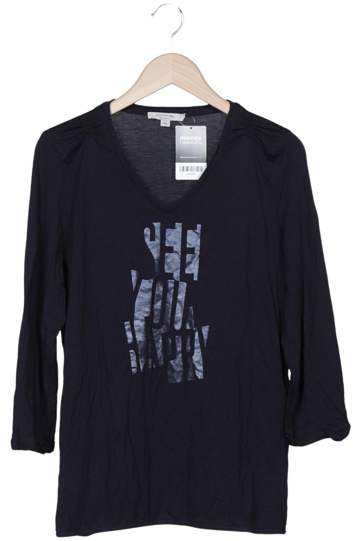 

Comma Damen Langarmshirt, marineblau, Gr. 46
