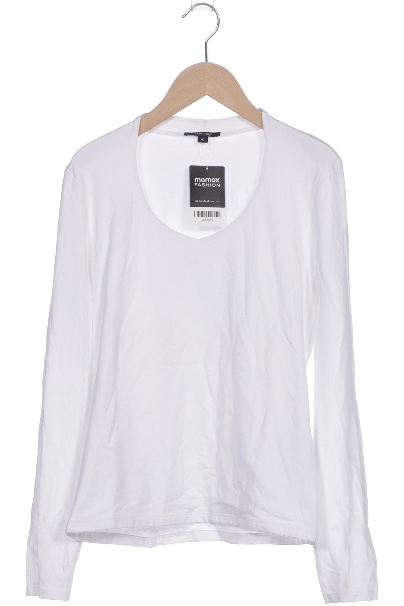 

Comma Damen Langarmshirt, weiß, Gr. 40