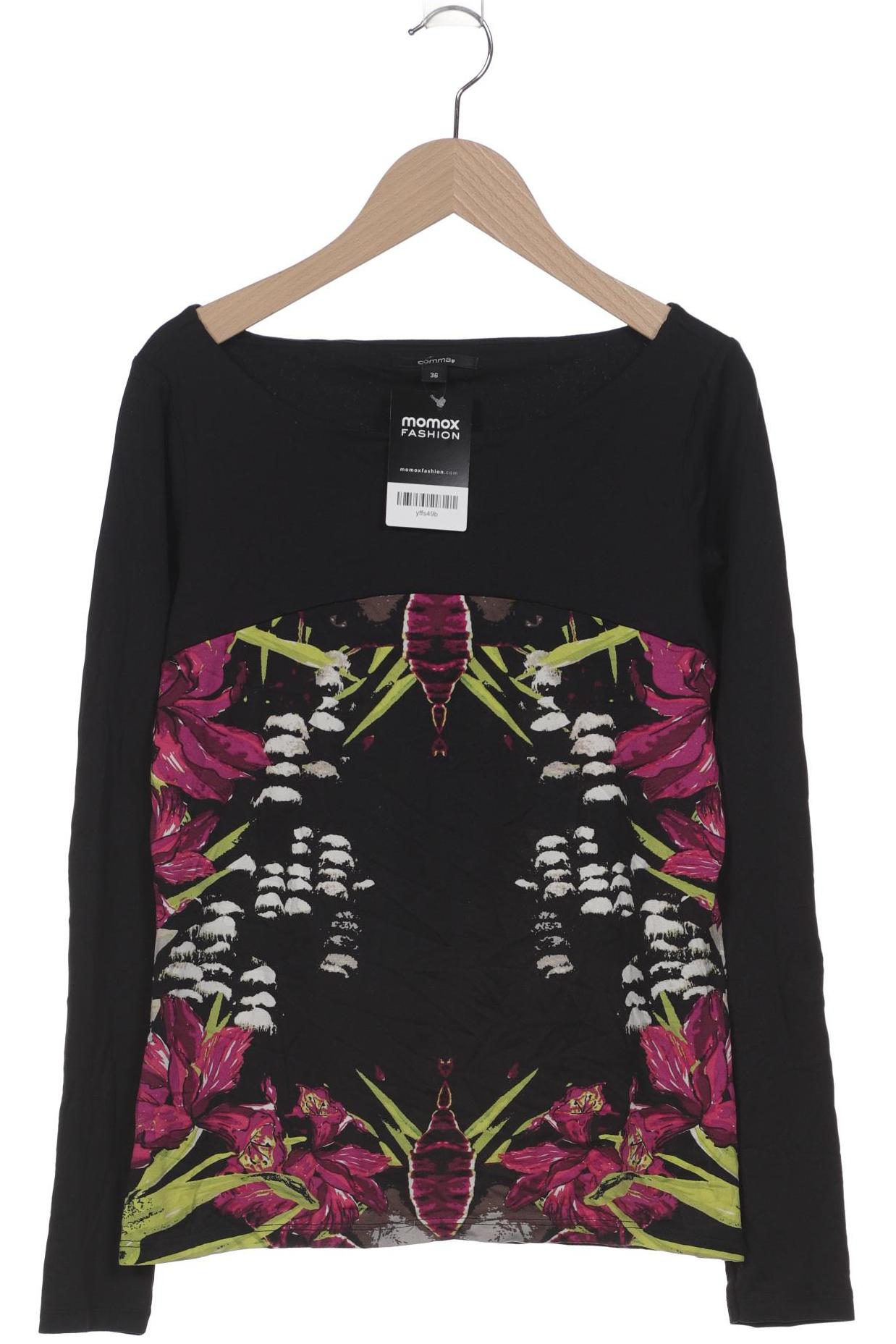

Comma Damen Langarmshirt, schwarz, Gr. 36