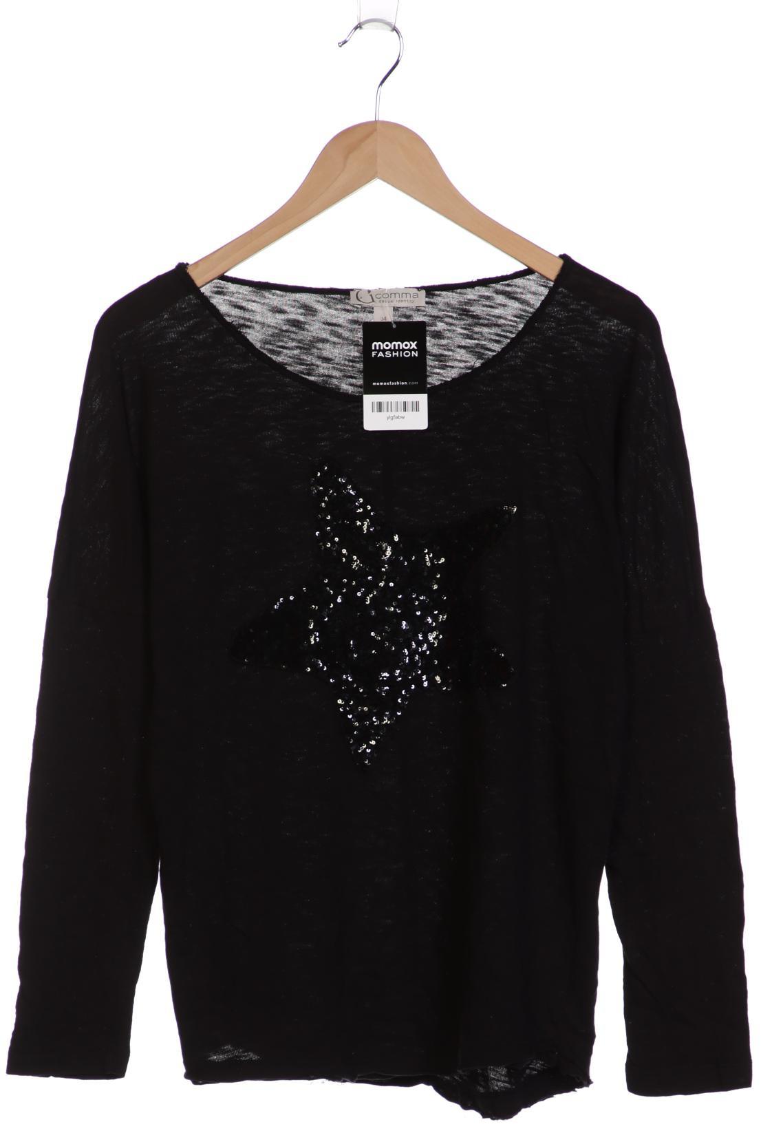

Comma Damen Langarmshirt, schwarz, Gr. 34