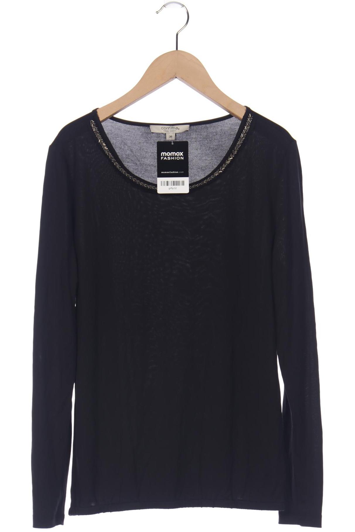 

Comma Damen Langarmshirt, schwarz, Gr. 38