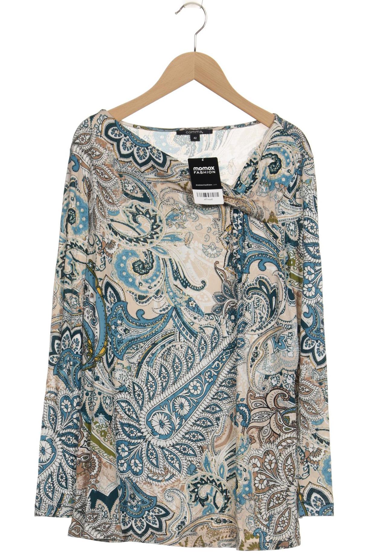 

Comma Damen Langarmshirt, beige, Gr. 42