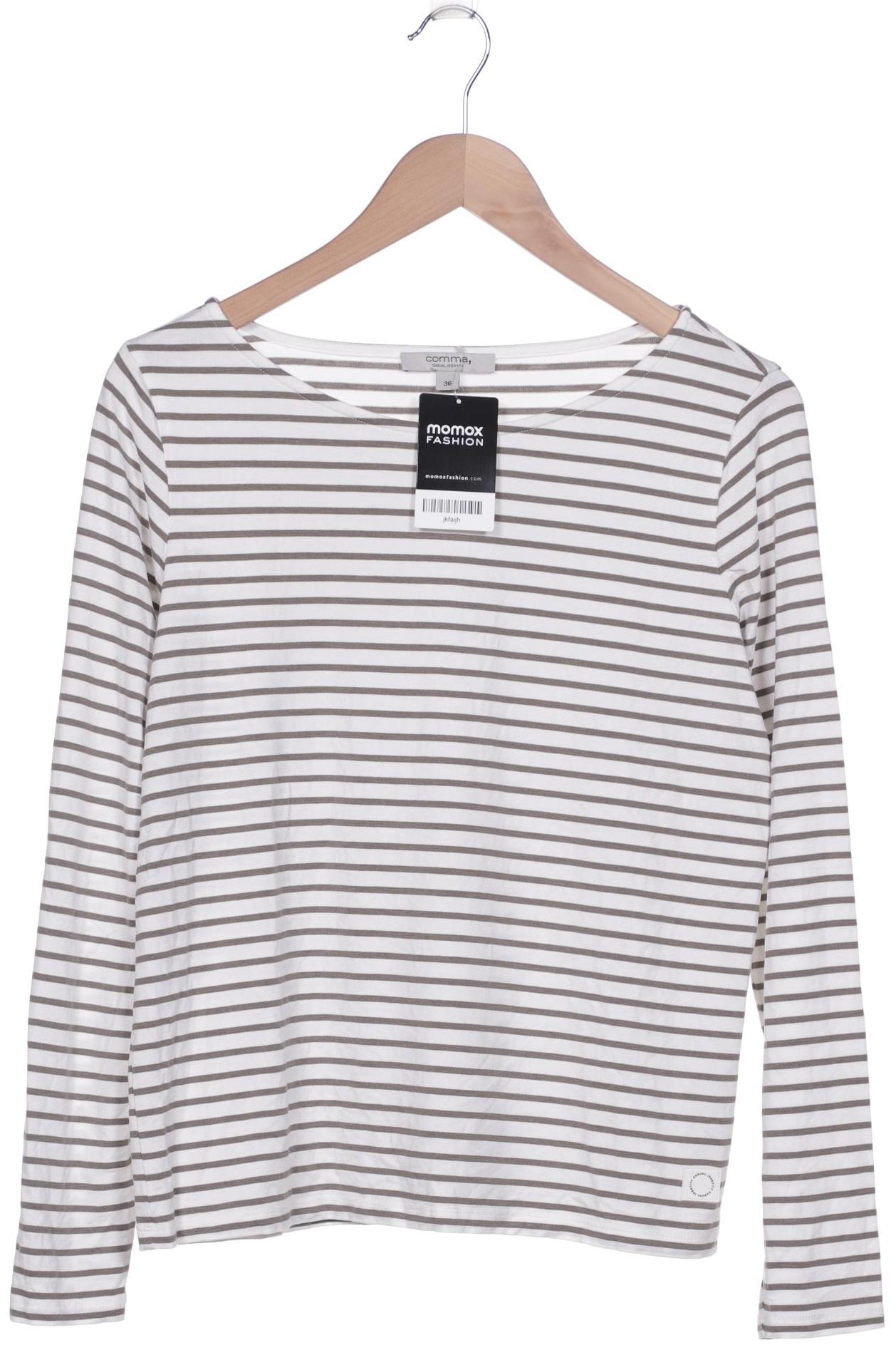 

Comma Damen Langarmshirt, weiß, Gr. 36