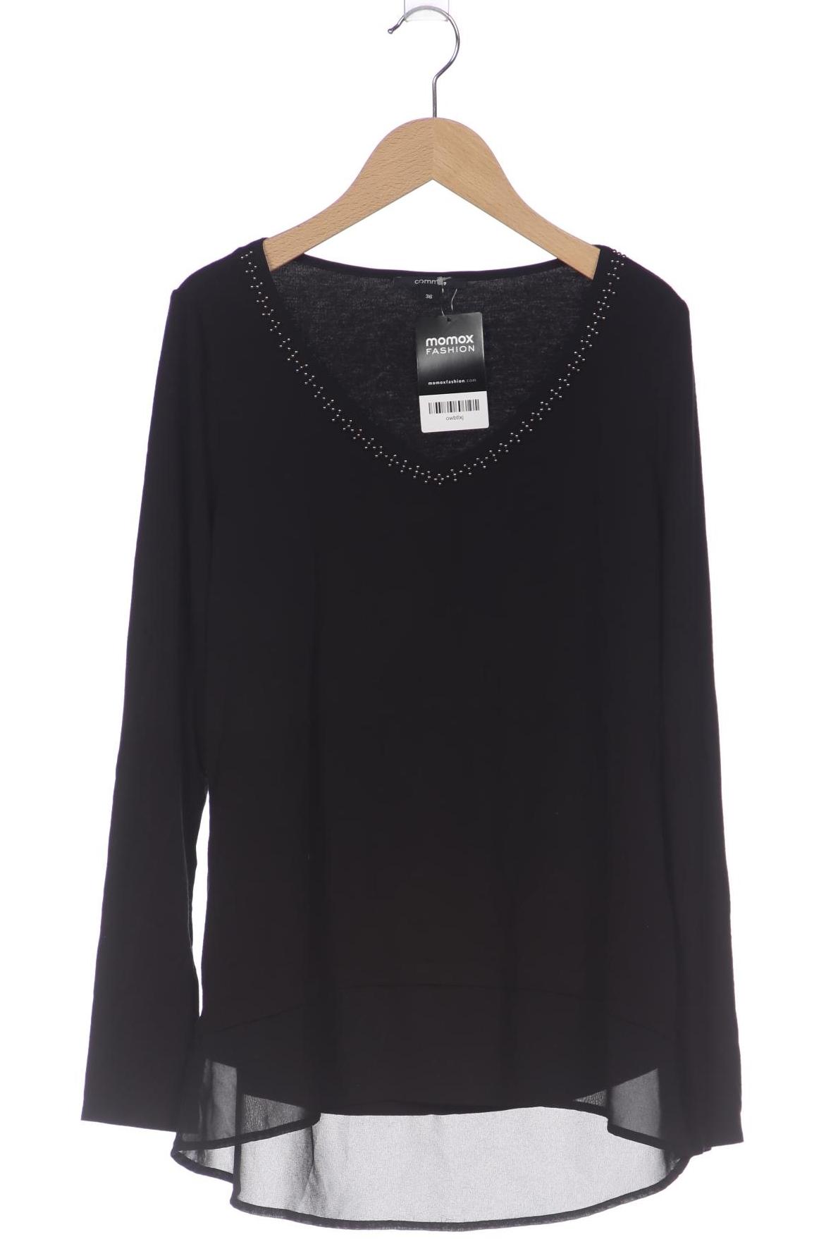 

Comma Damen Langarmshirt, schwarz, Gr. 36
