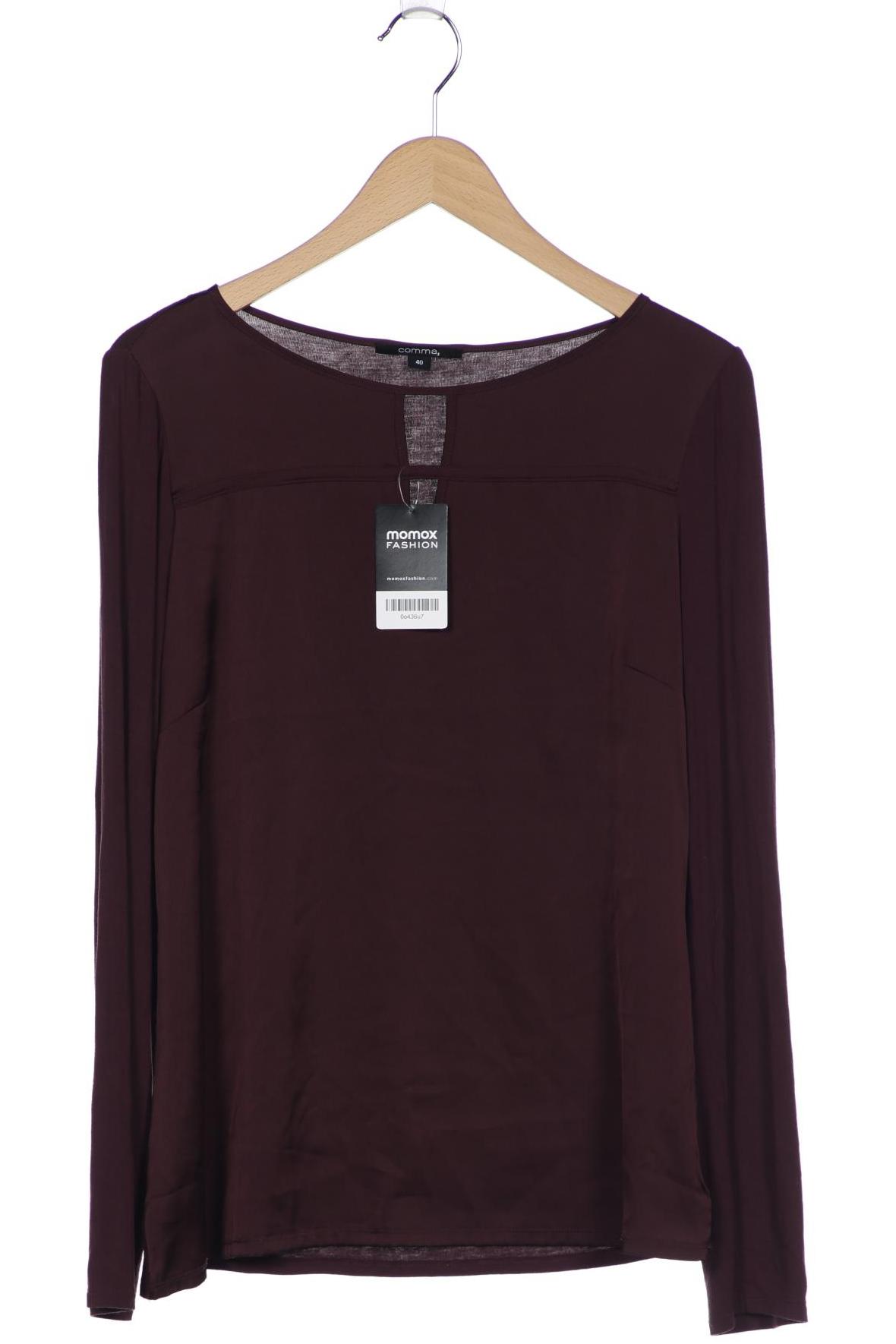 

Comma Damen Langarmshirt, bordeaux, Gr. 40