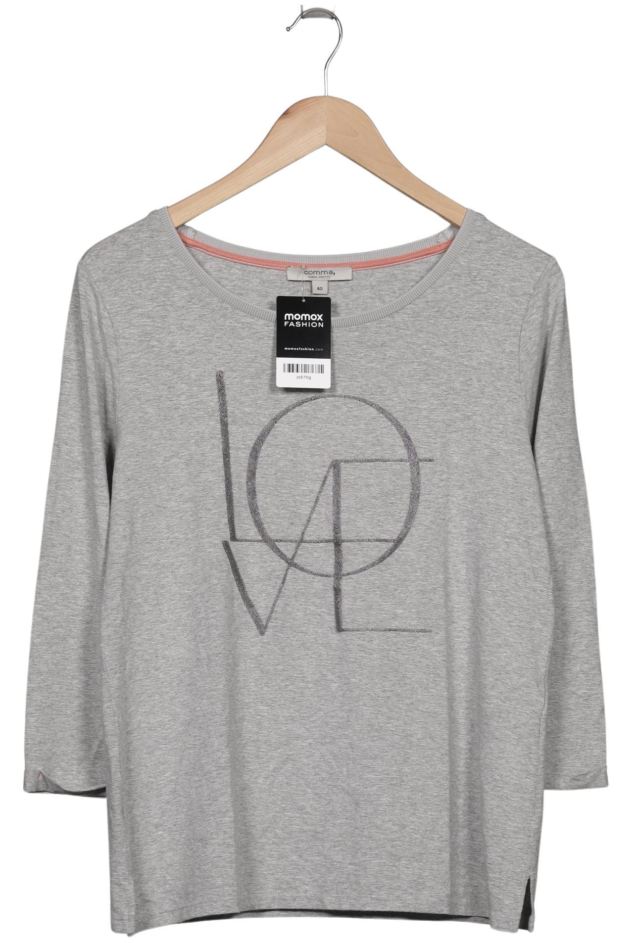 

Comma Damen Langarmshirt, grau, Gr. 40