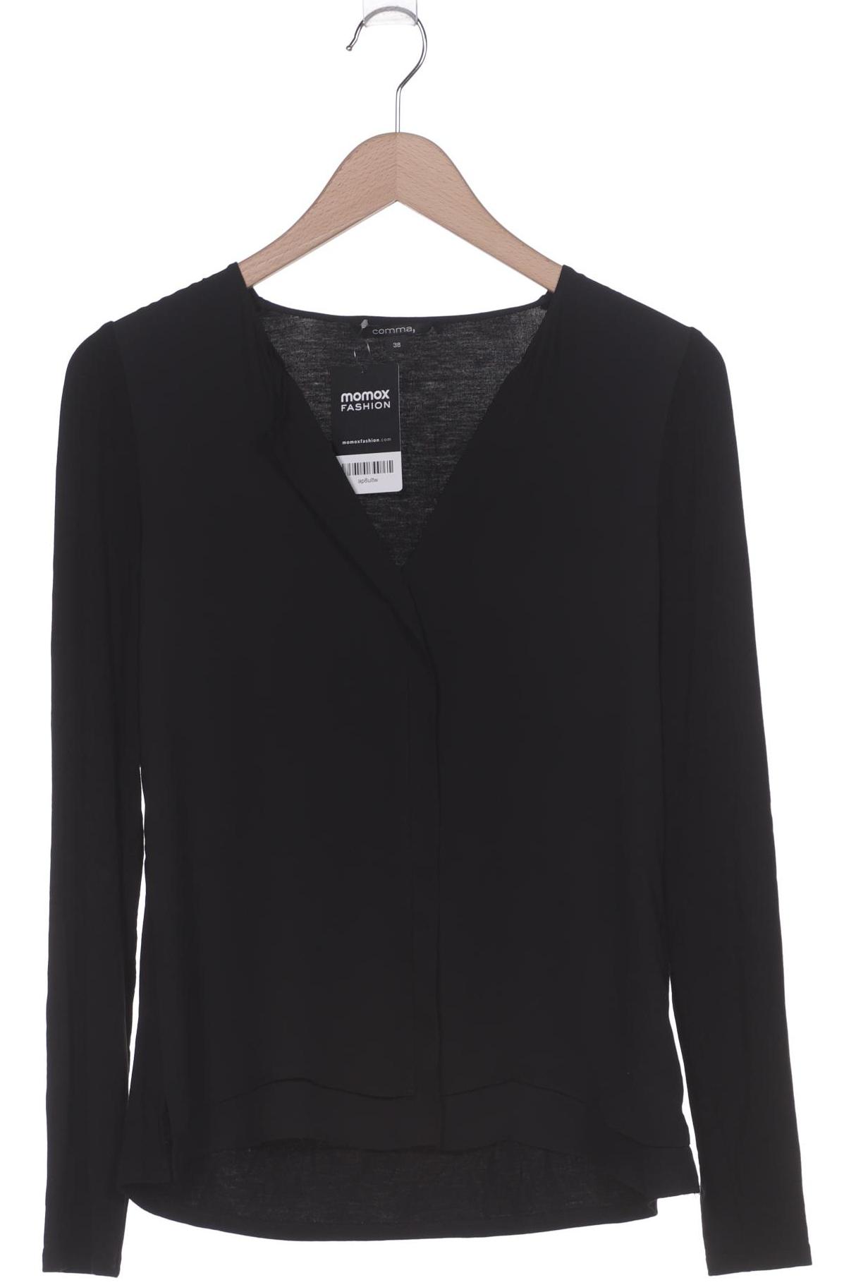 

Comma Damen Langarmshirt, schwarz, Gr. 38