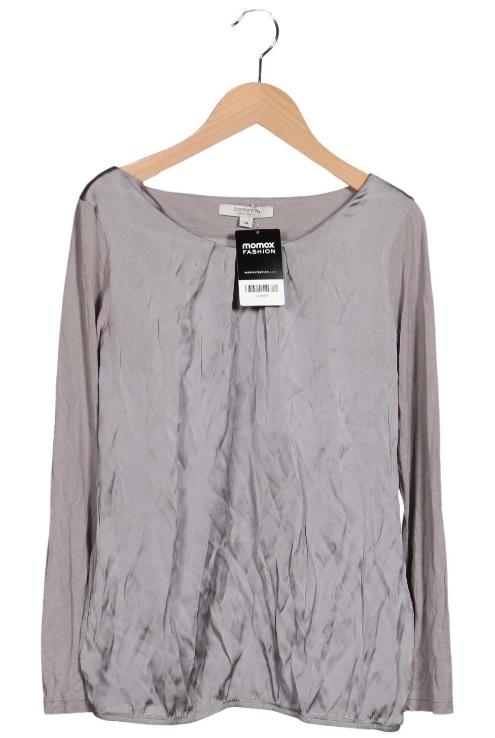 

Comma Damen Langarmshirt, grau, Gr. 34