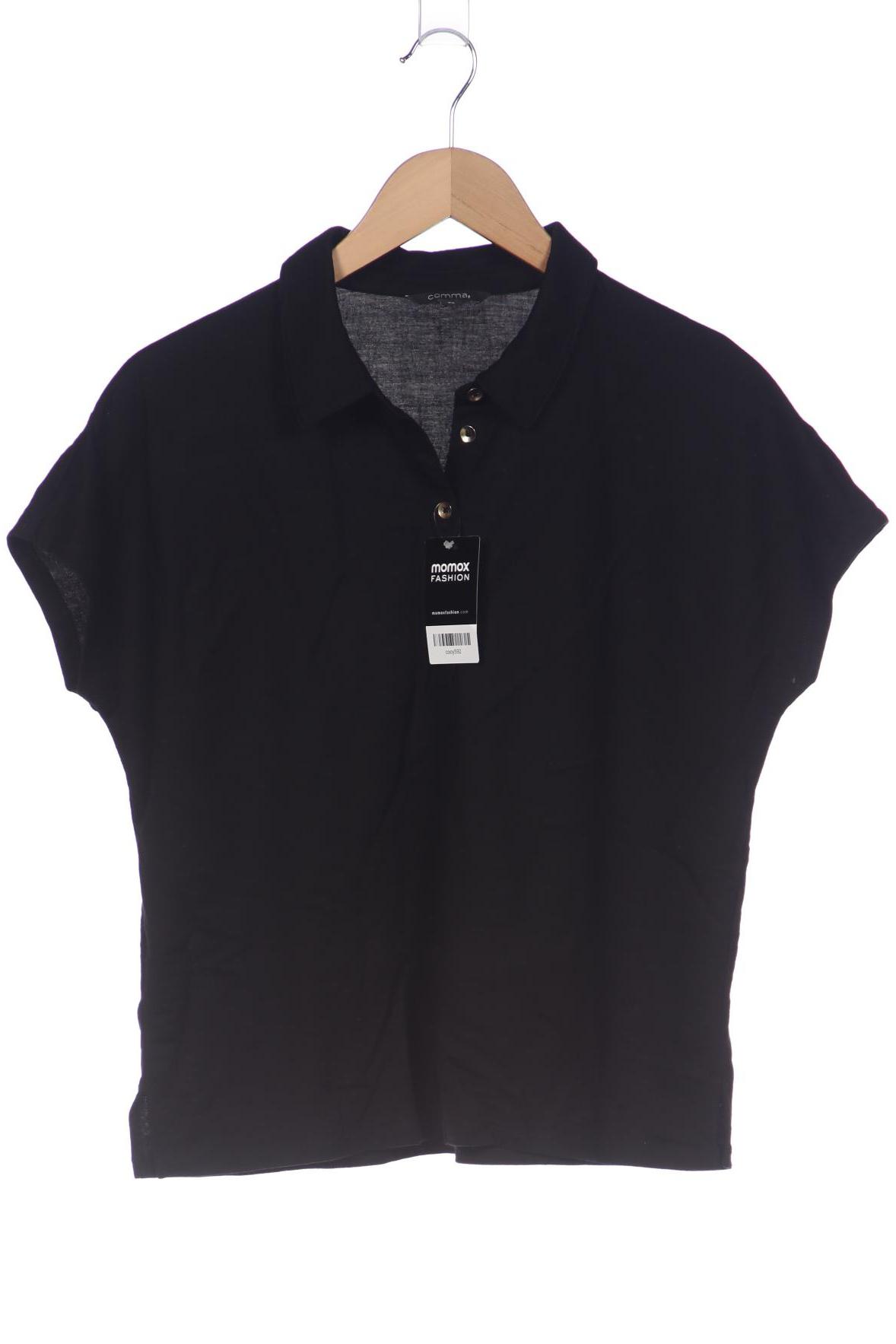 

Comma Damen Poloshirt, schwarz, Gr. 38