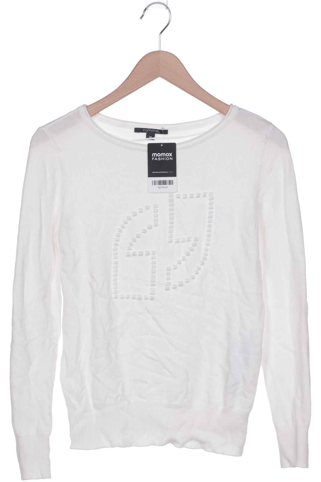 

Comma Damen Pullover, weiß, Gr. 34