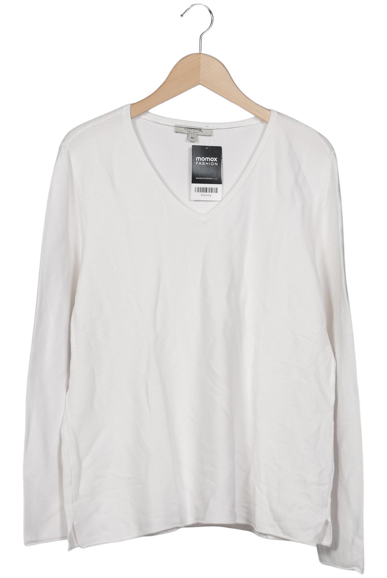 

Comma Damen Pullover, weiß, Gr. 42